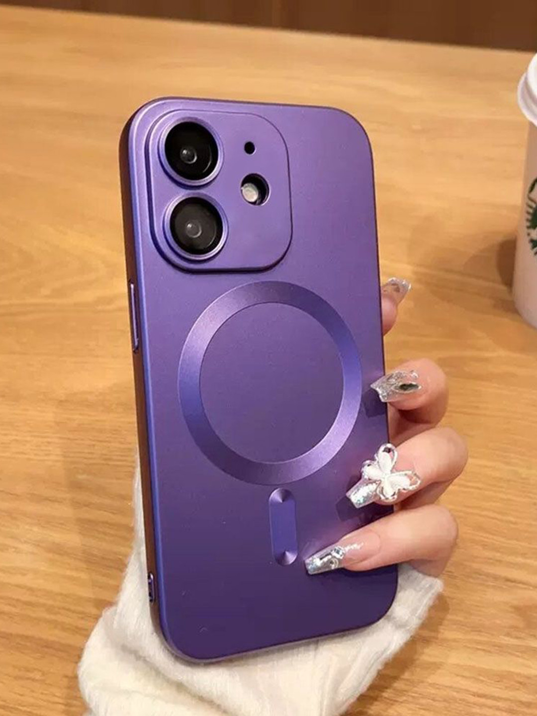 

Luxury Kase Solid Printed iPhone 11 Back Case Mobile Accessories, Purple