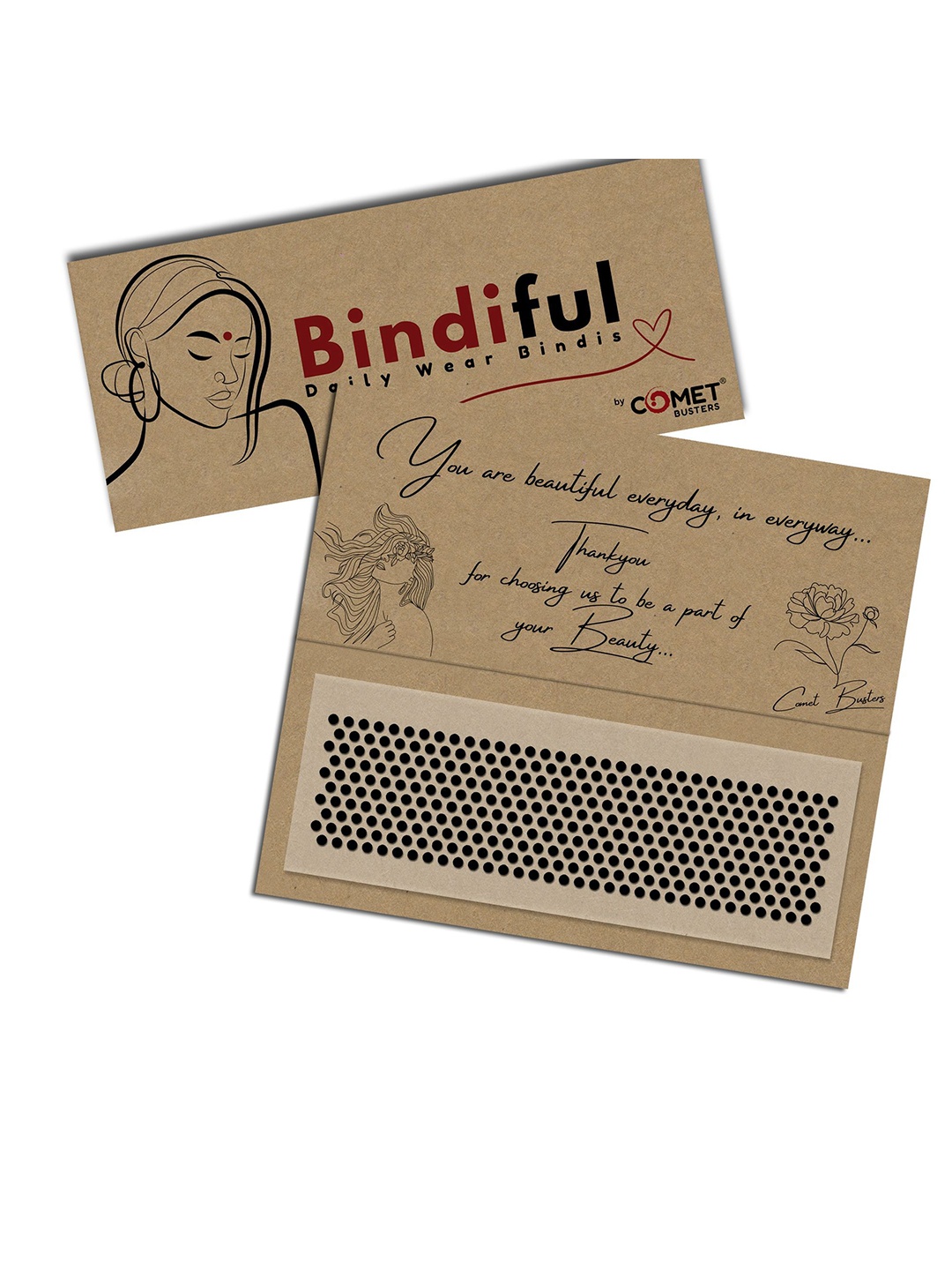 

Comet Busters Handcrafted Traditional Designer Bindis, Black