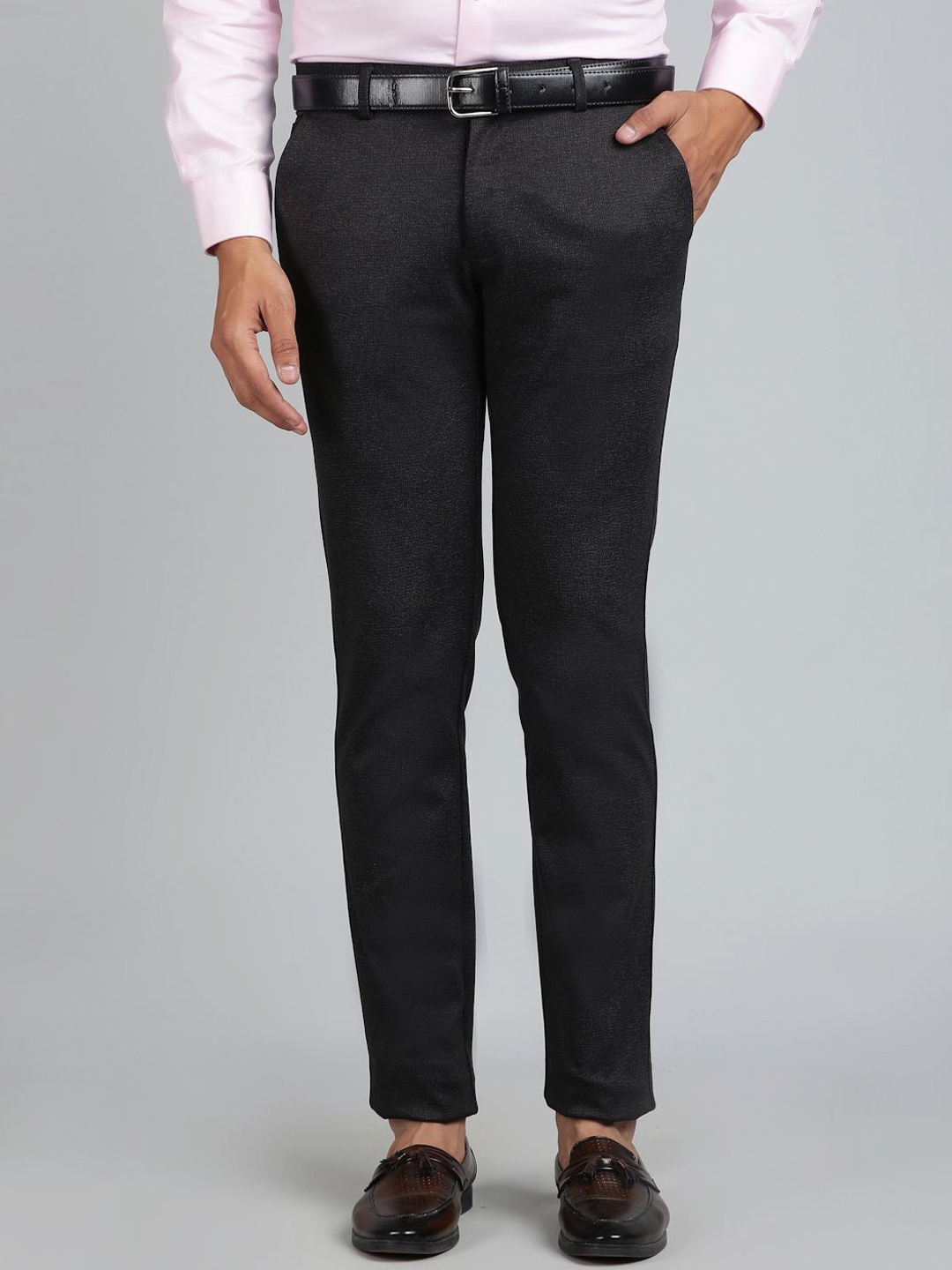

JB STUDIO Men Slim Fit Trousers, Brown
