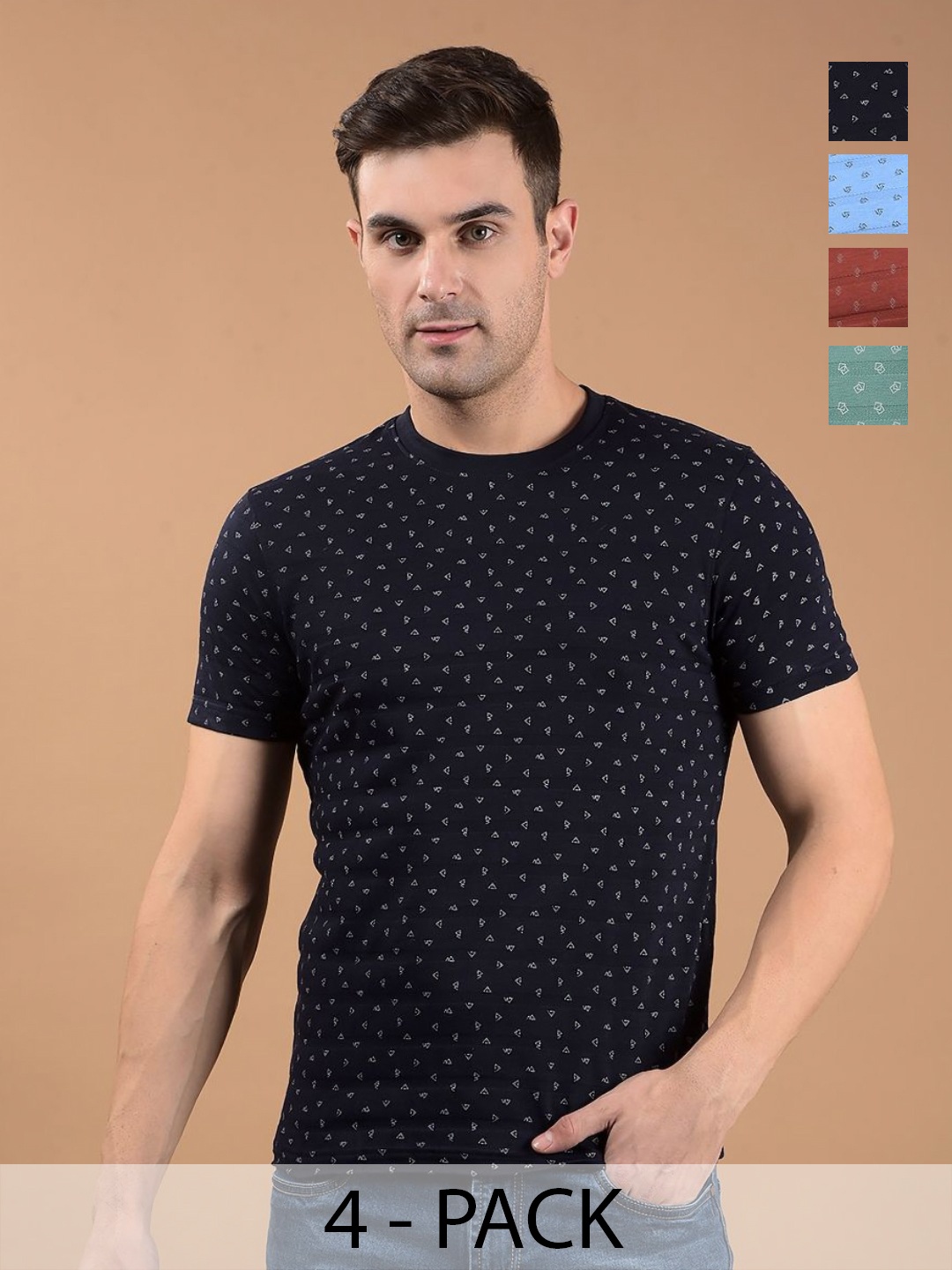 

Dollar Men 5 Printed Pockets T-shirt, Multi