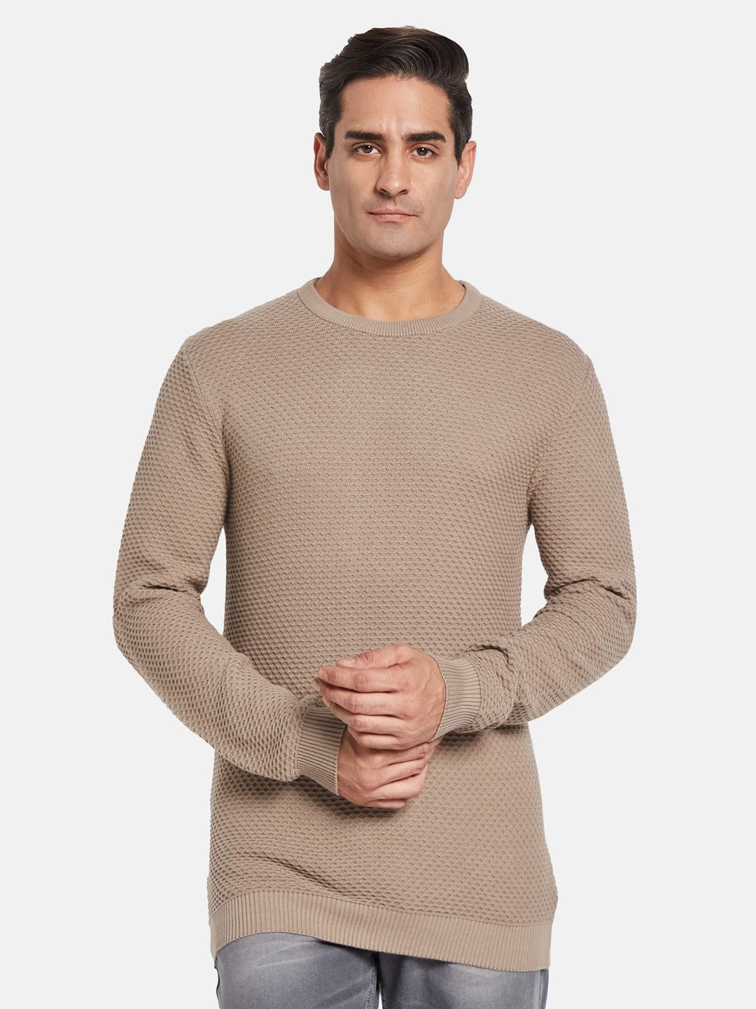 

METTLE Men Pullover, Beige