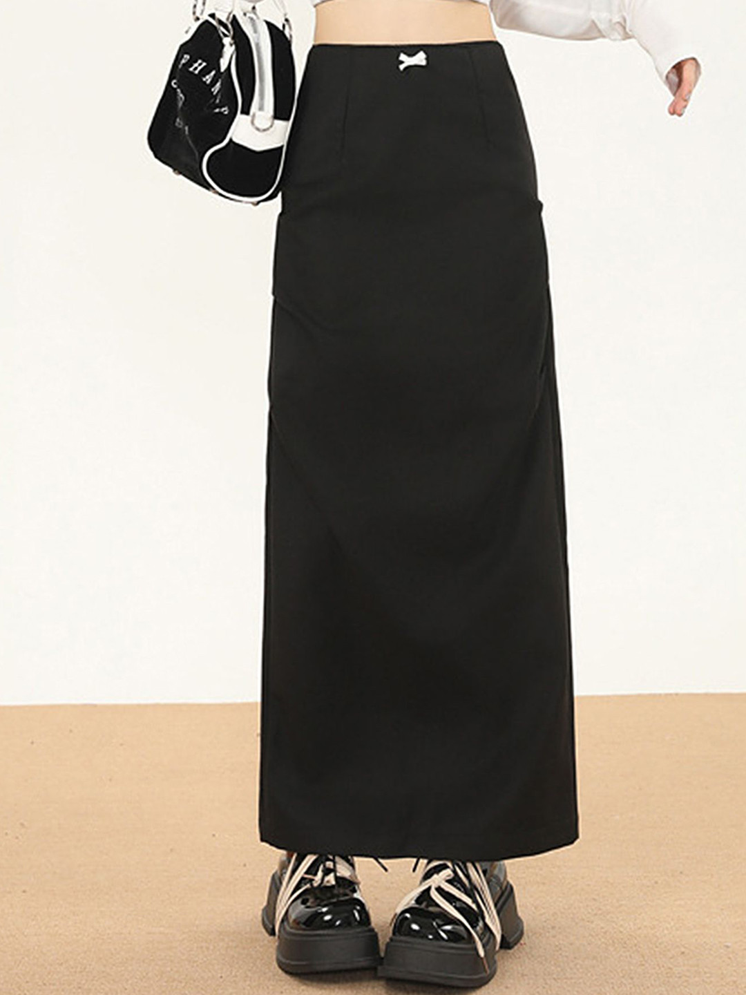 

LULU & SKY Women A-Line Maxi Sheath Skirt, Black