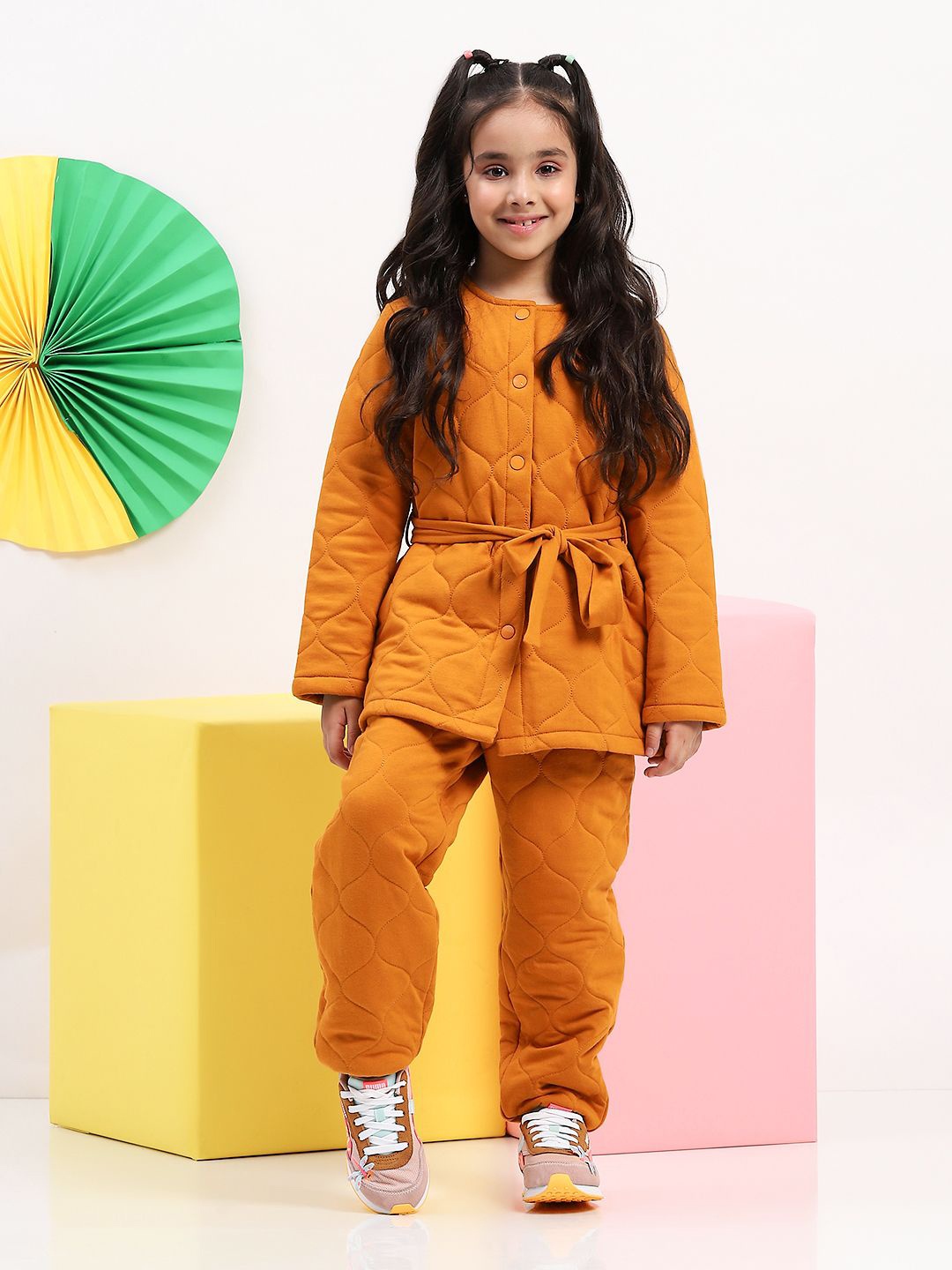 

SPUNKIES Girls Coat with Trousers, Mustard