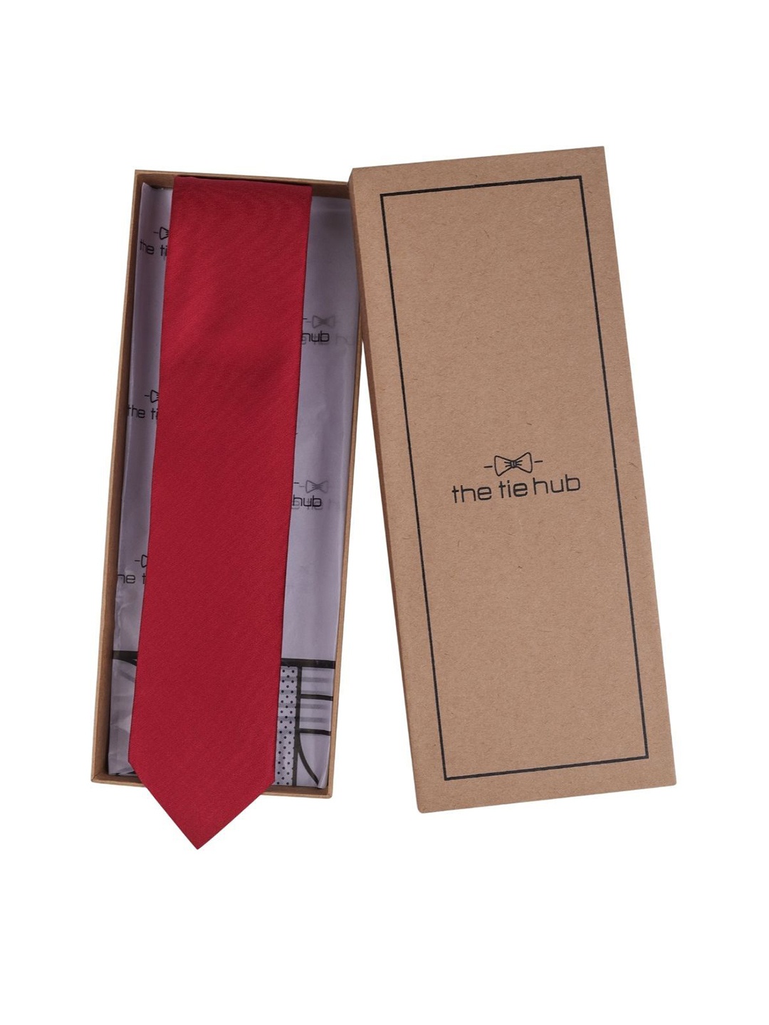 

The Tie Hub Men Broad Tie, Red