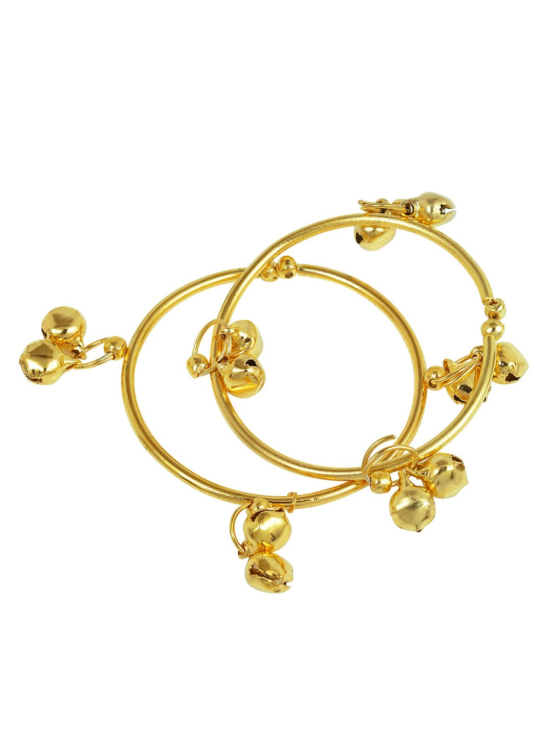

MEMOIR Unisex Kids 2 Brass Antique Gold-Plated Kada Bracelet