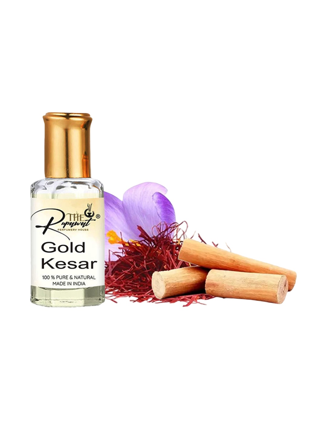 

THE RUPAWAT Perfumery House Gold Kesar 100% Natural & Pure Alcohol Free Attar- 12 ml, Transparent