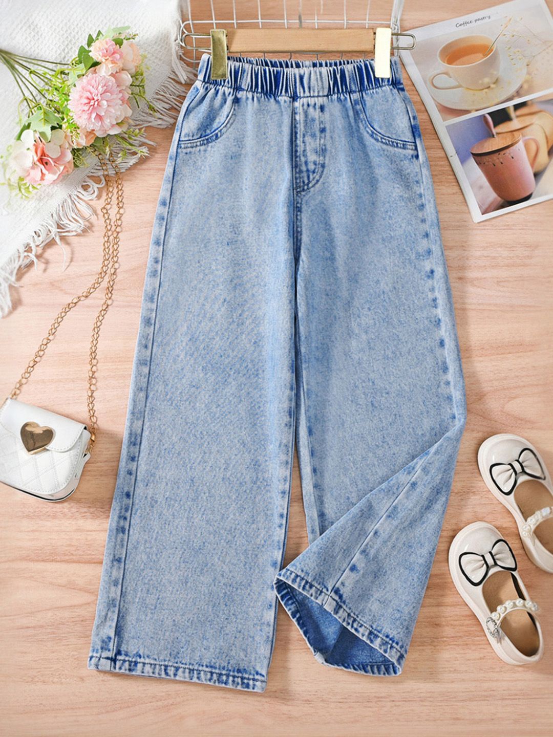 

INCLUD Girls Straight Fit Jeans, Blue