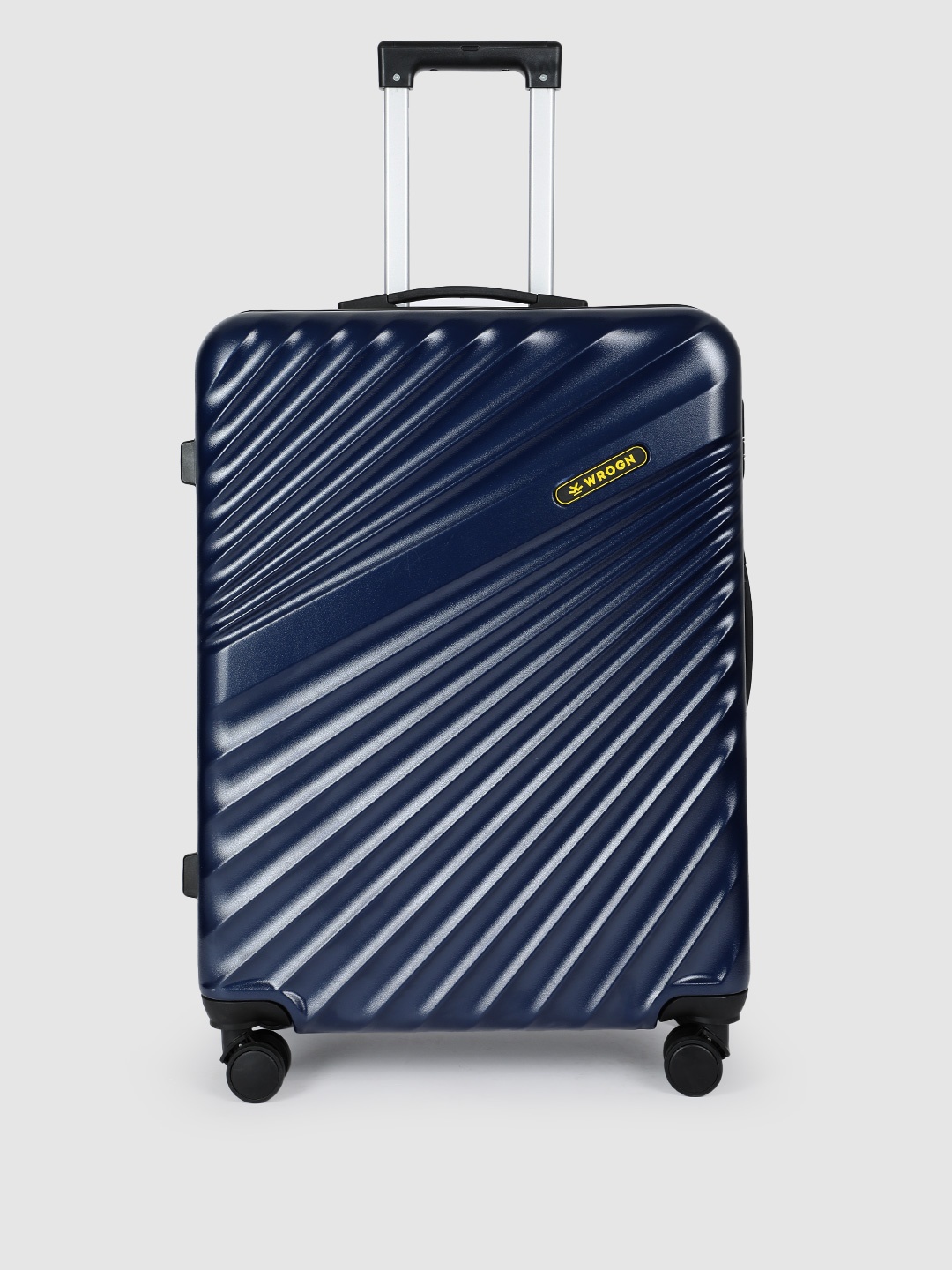 

WROGN Maverick 360 Degree Rotation Hard-Sided Medium-Sized Trolley Bag - 76L, Navy blue