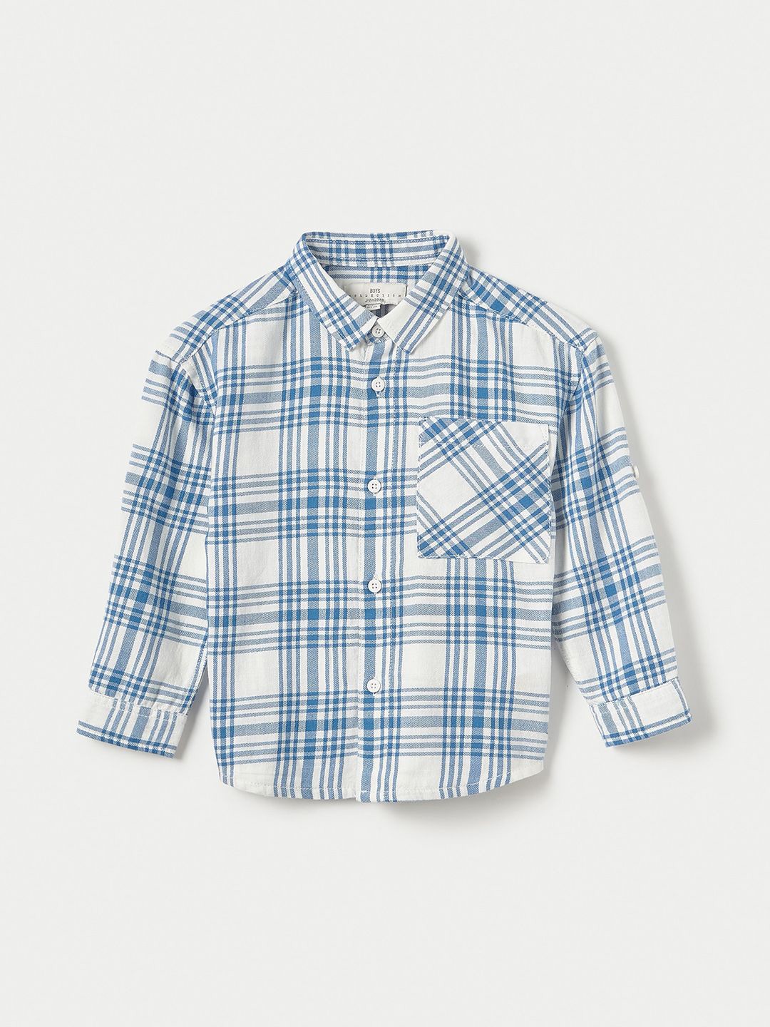 

Juniors by Babyshop Kids Cotton Checked Cotton Shirt, White