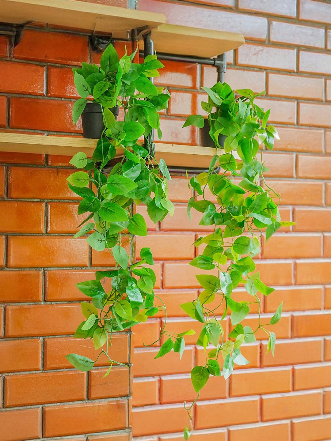 

Ekhasa Green 2 Pieces Hanging Pothos Artificial Plant With Pot