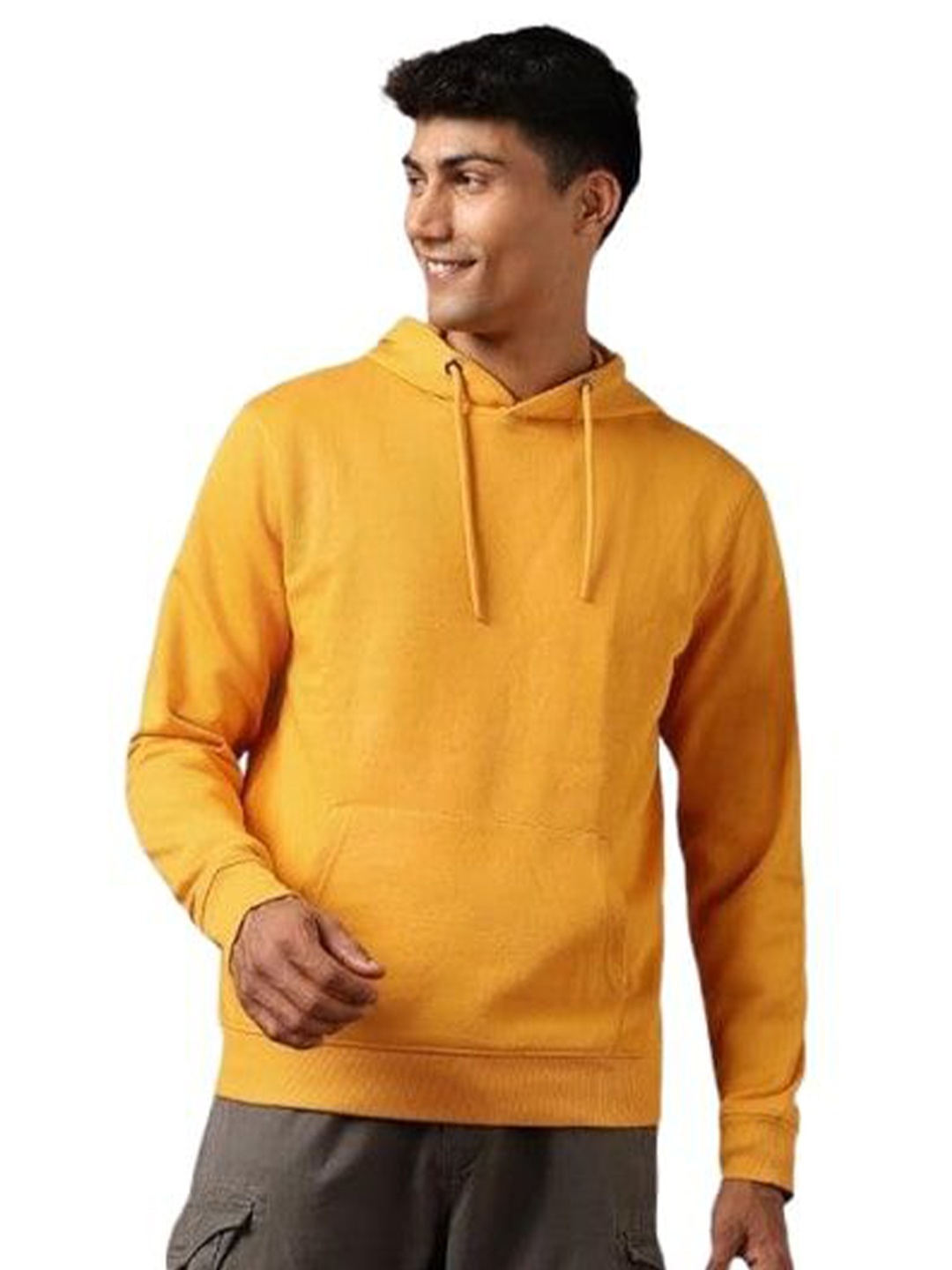 

GAINELL Men Hooded Sweatshirt, Yellow