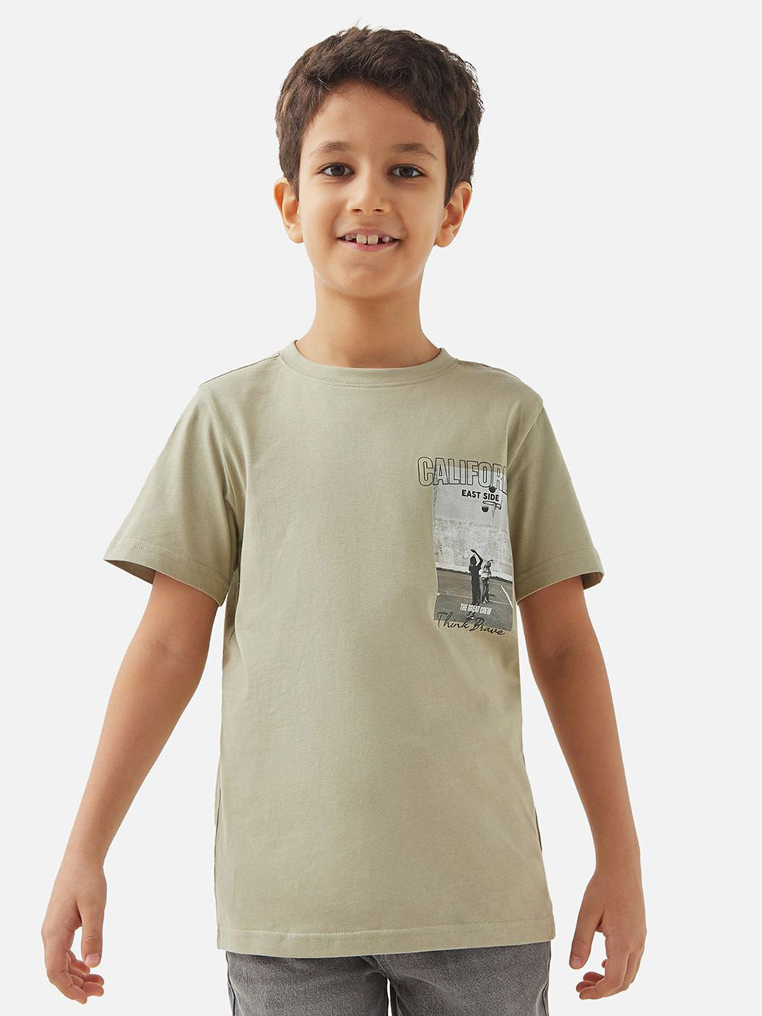 

Juniors by Babyshop Boys Printed Cotton T-shirts, Green
