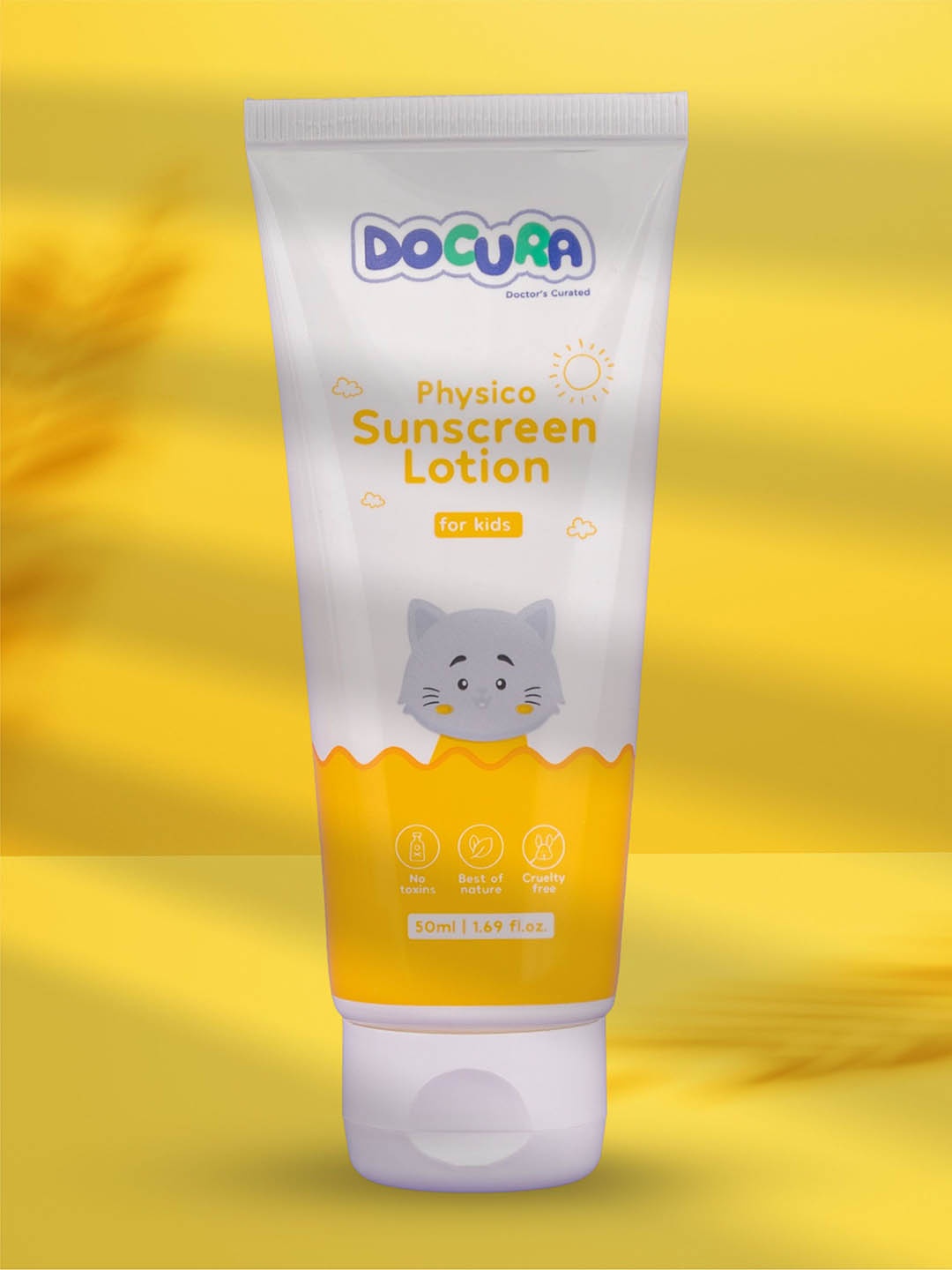 

DOCURA Physico Baby Sunscreen Lotion with SPF 50 - 50 ml, Yellow