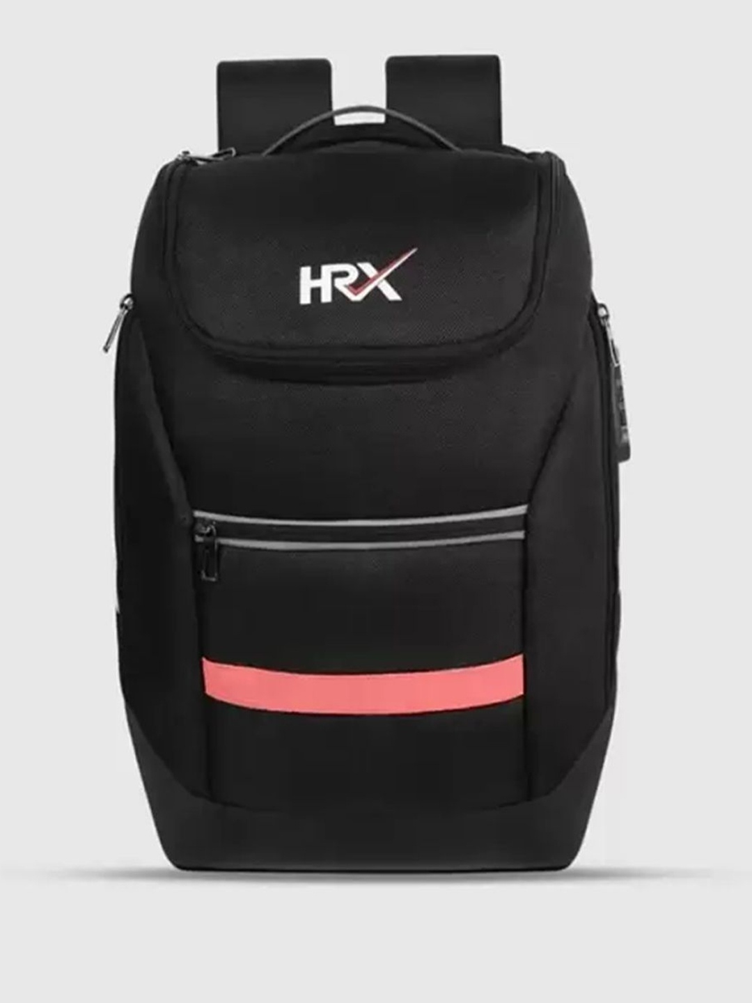 

HRX by Hrithik Roshan Unisex Brand Logo Padded Mesh Backpack, Black