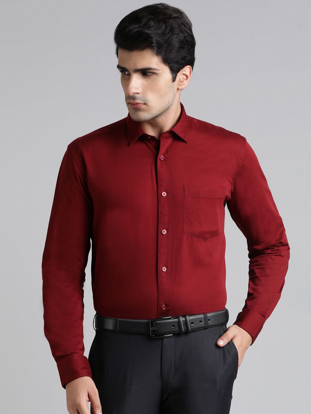 

JADE BLUE Men Opaque Printed Casual Shirt, Red