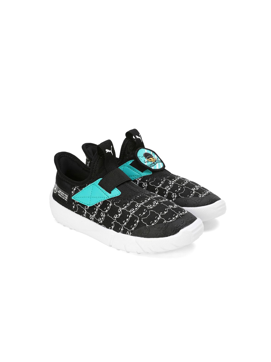 

PUMA Motorsport Kids Mercedes-AMG Petronas F1 Slipkart Woven Design Sneakers, Black