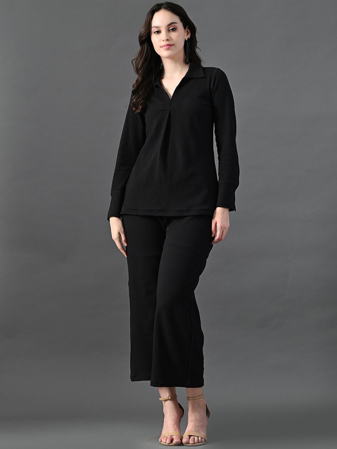 

The Roadster Lifestyle Co Top With Trousers Co-Ords, Black