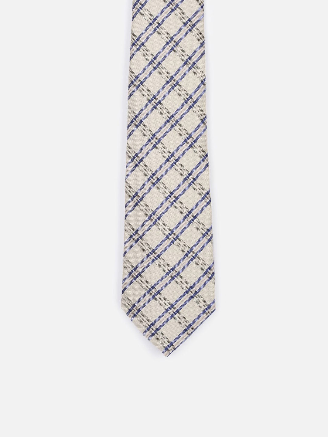 

Van Heusen Men Checked Ascot Tie, Cream