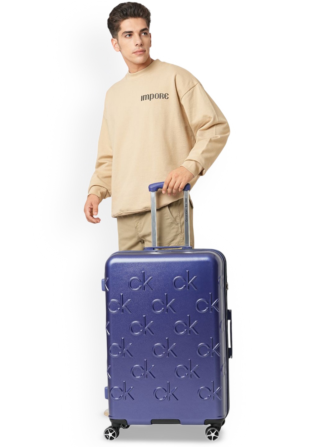 

Calvin Klein INSIGNIA Range True Navy 28" Large Hard Trolley Bag, Blue