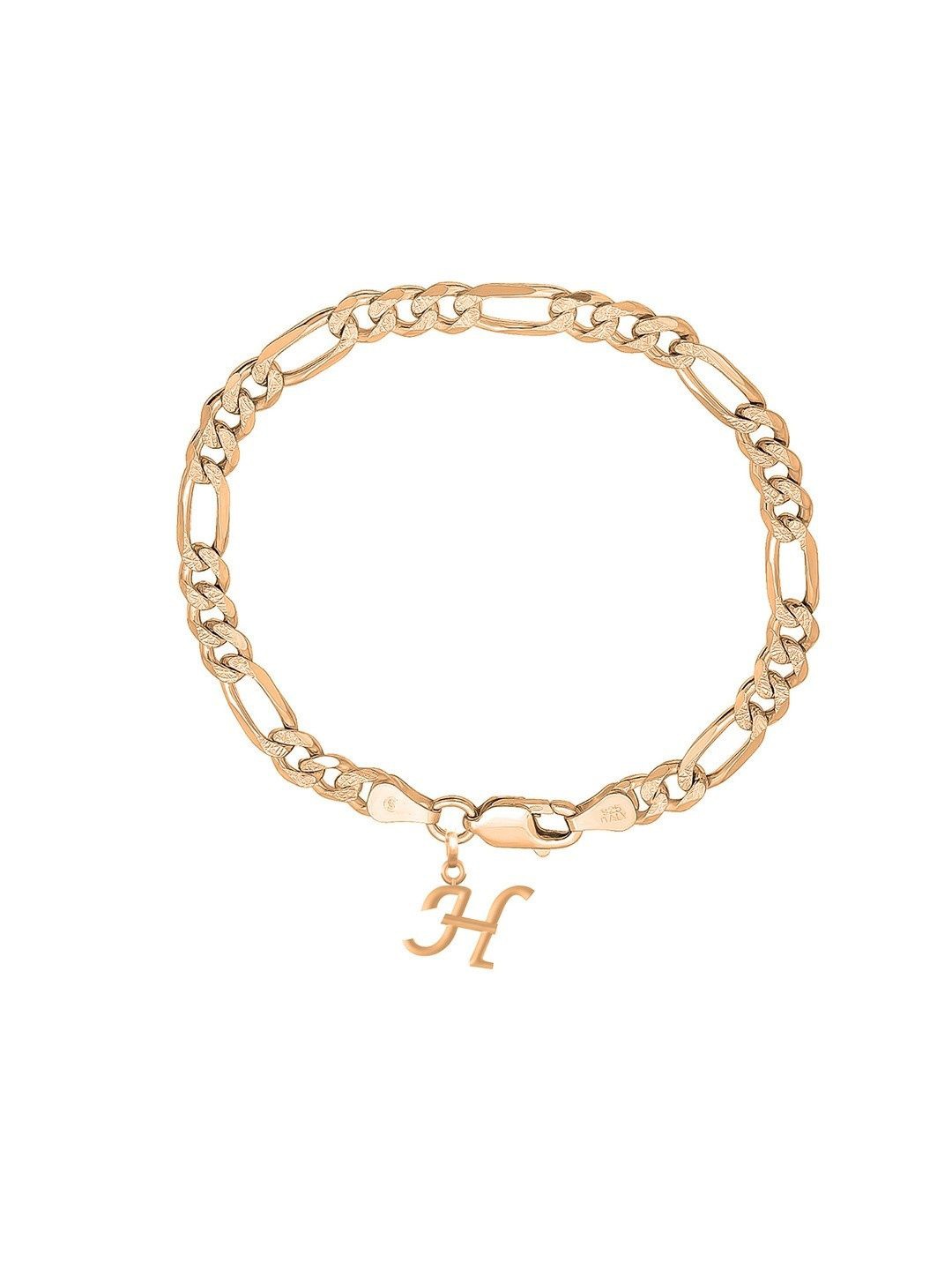 

AKSHAT SAPPHIRE Men Sterling Silver Link Bracelet, Gold