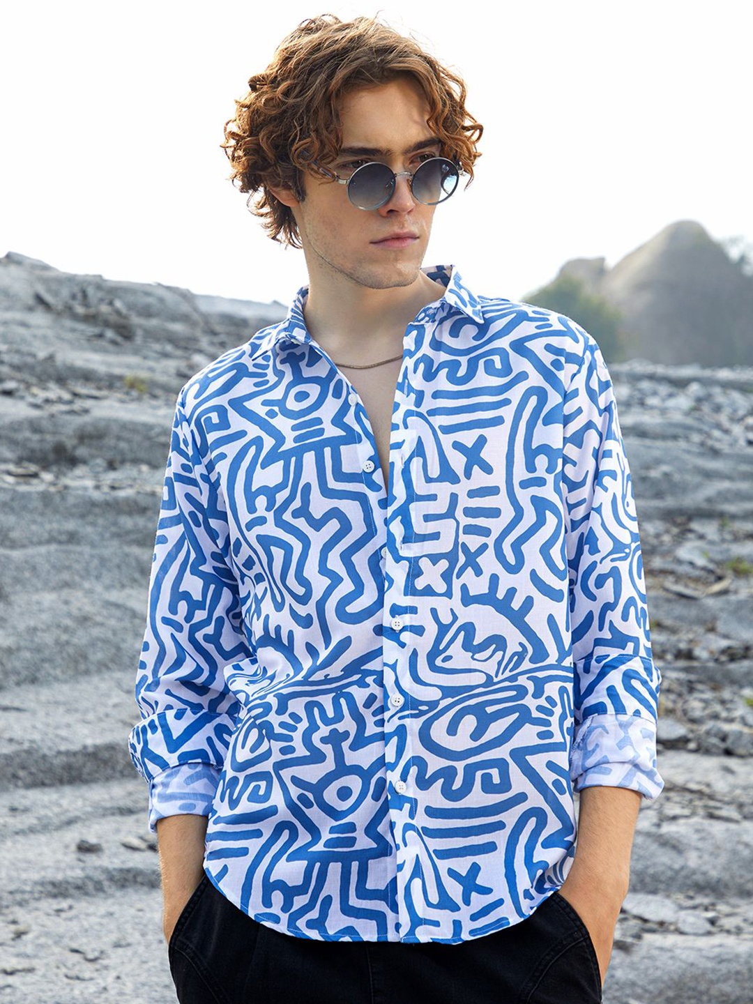 

Campus Sutra Men Comfort Opaque Printed Casual Shirt, Multi
