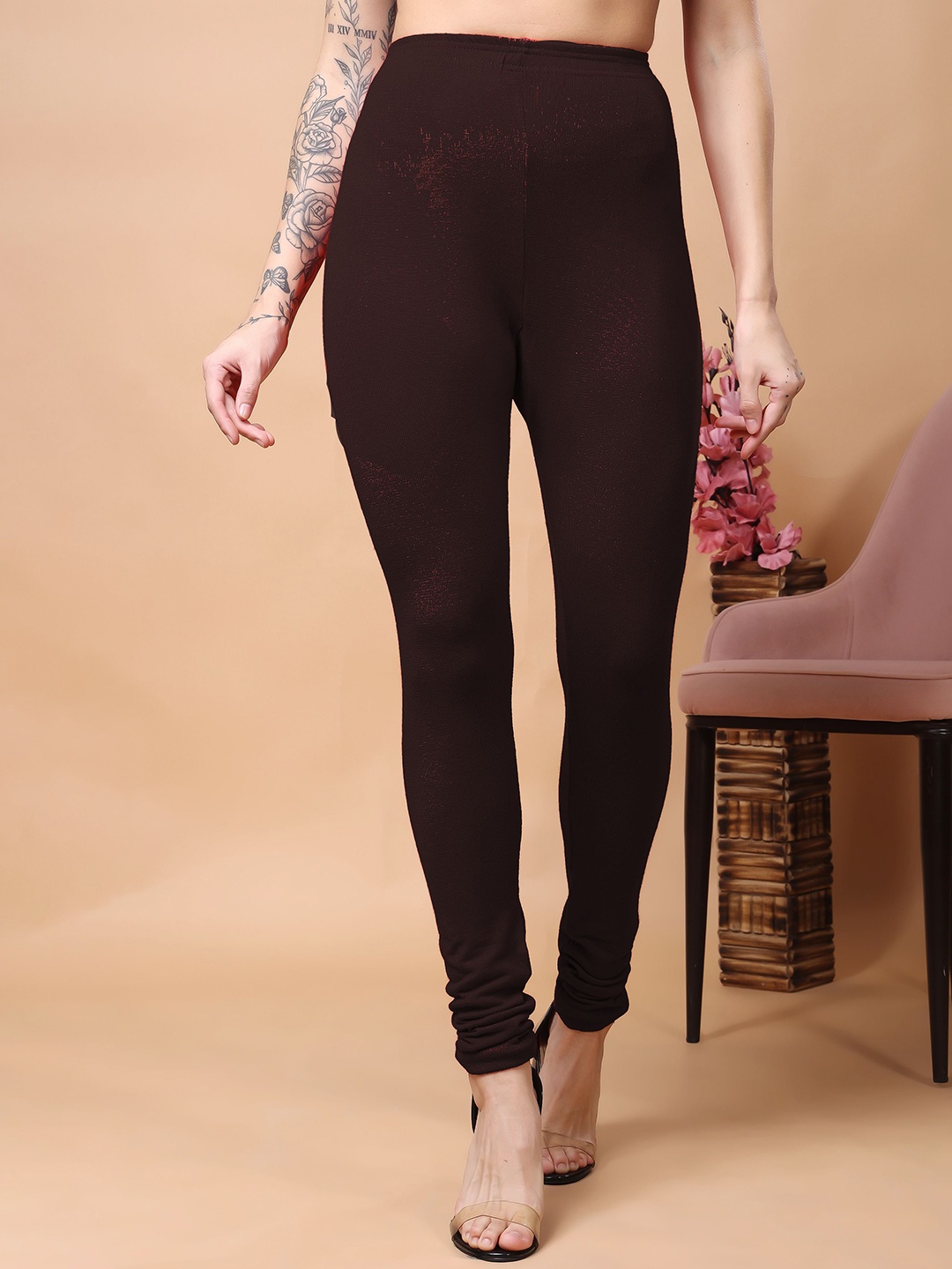 

KEX Mid-Rise Ankle-Length Leggings, Black