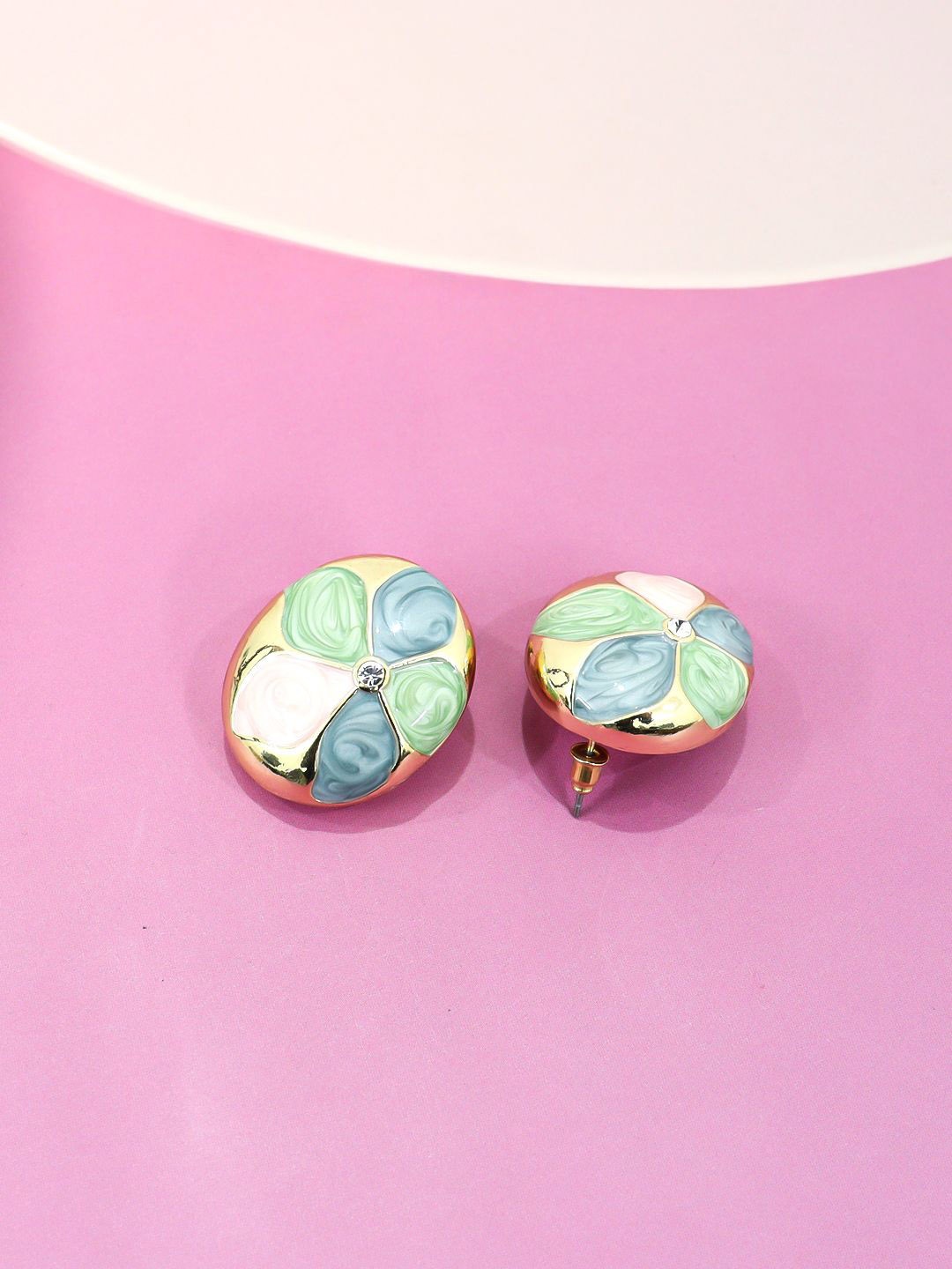 

KRENOZ Floral Studs Earrings, Multi