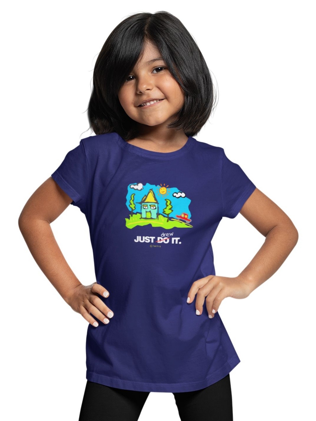 

Tantra Kids Typography Printed T-shirt, Navy blue