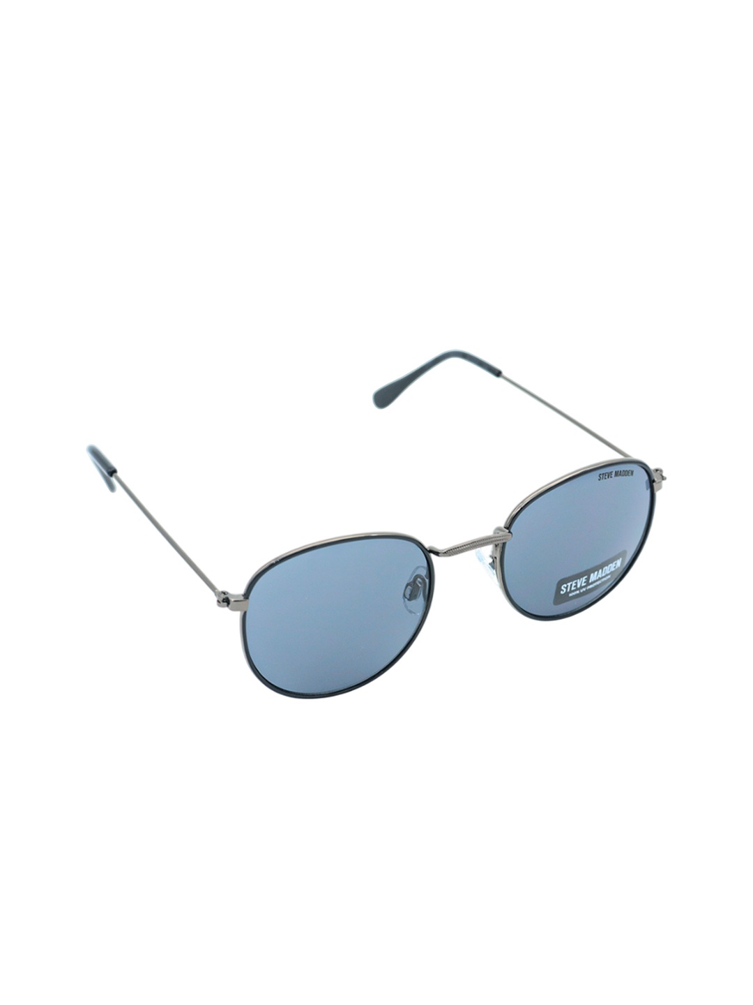 

Steve Madden Men Round UV Protected Lens Sunglasses, Transparent