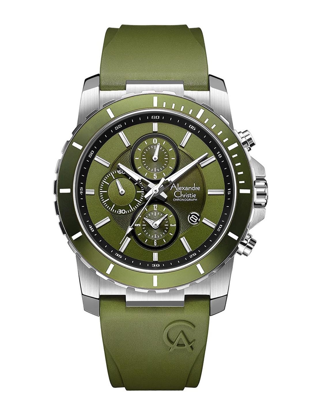 

Alexandre Christie Men Dial & Straps Analogue Watch 6141MCRSSGN, Green