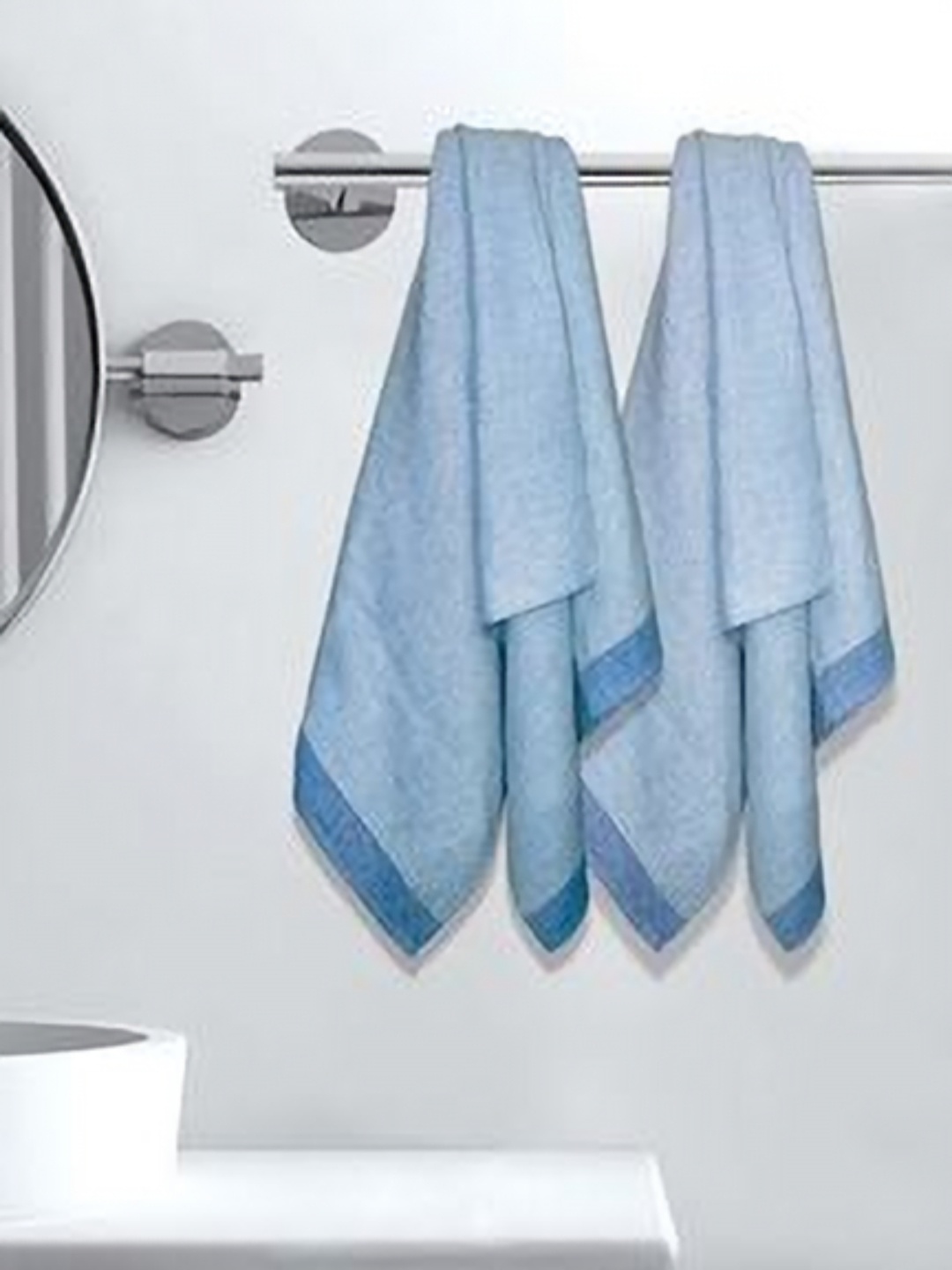 

Aura Blue & Navy Blue 2 Cotton 210 GSM Bath Towel