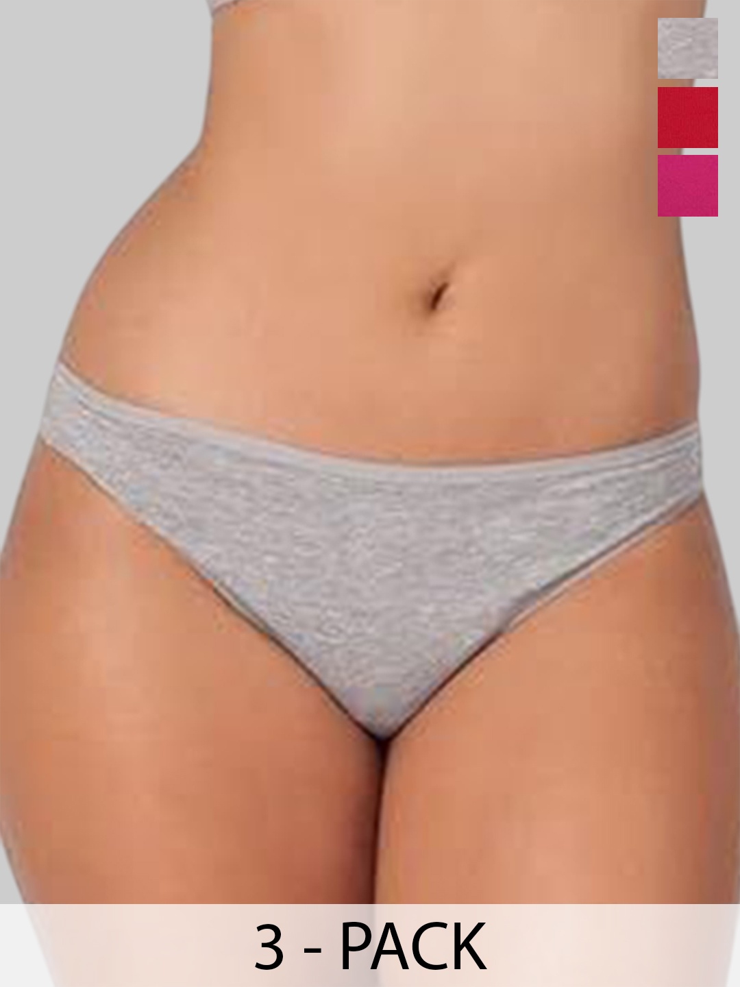 

YOU FOREVER Women Pack Of 3 Thongs Briefs, Pink