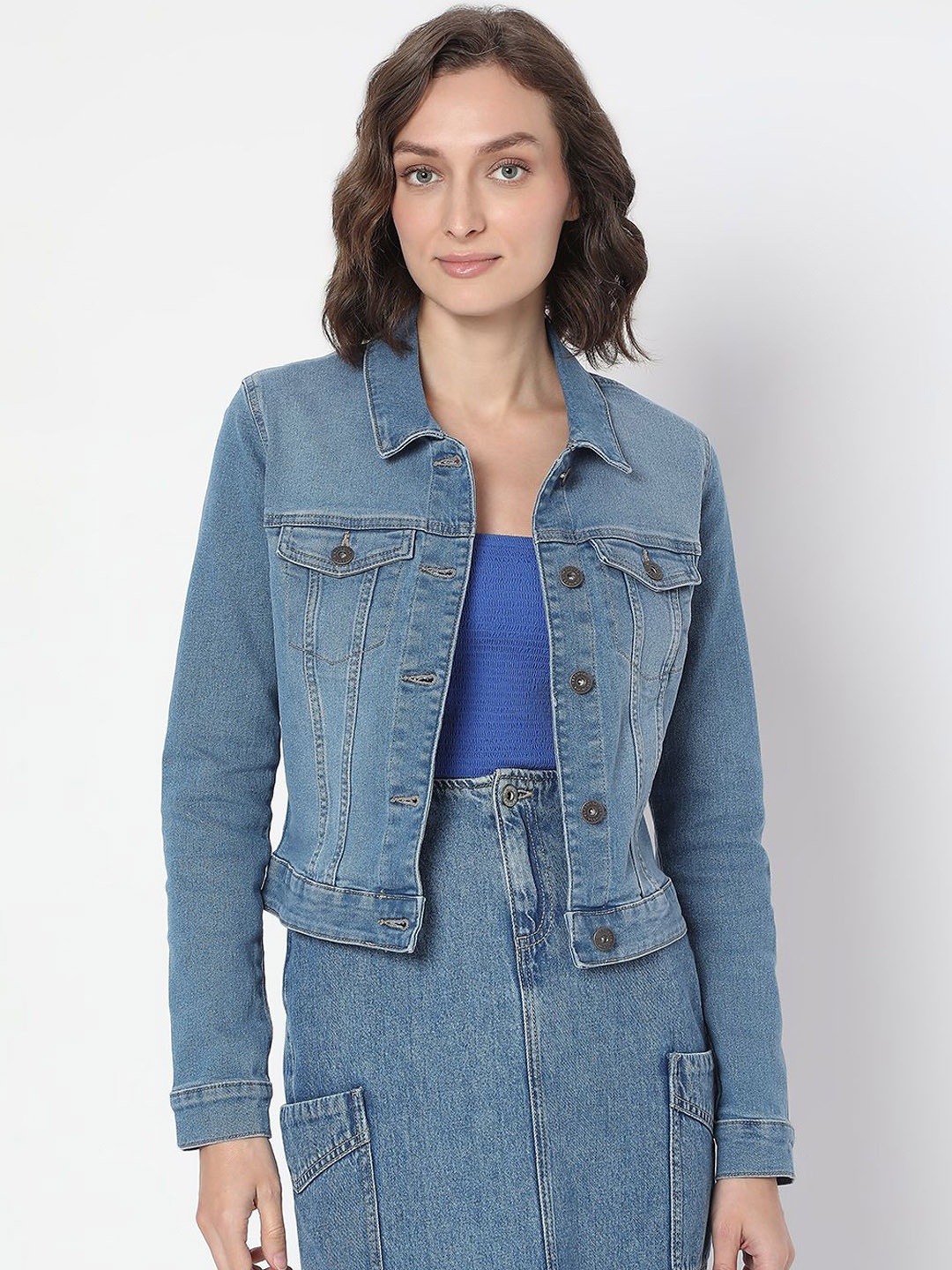 

Vero Moda Women Lightweight Denim Jacket, Blue