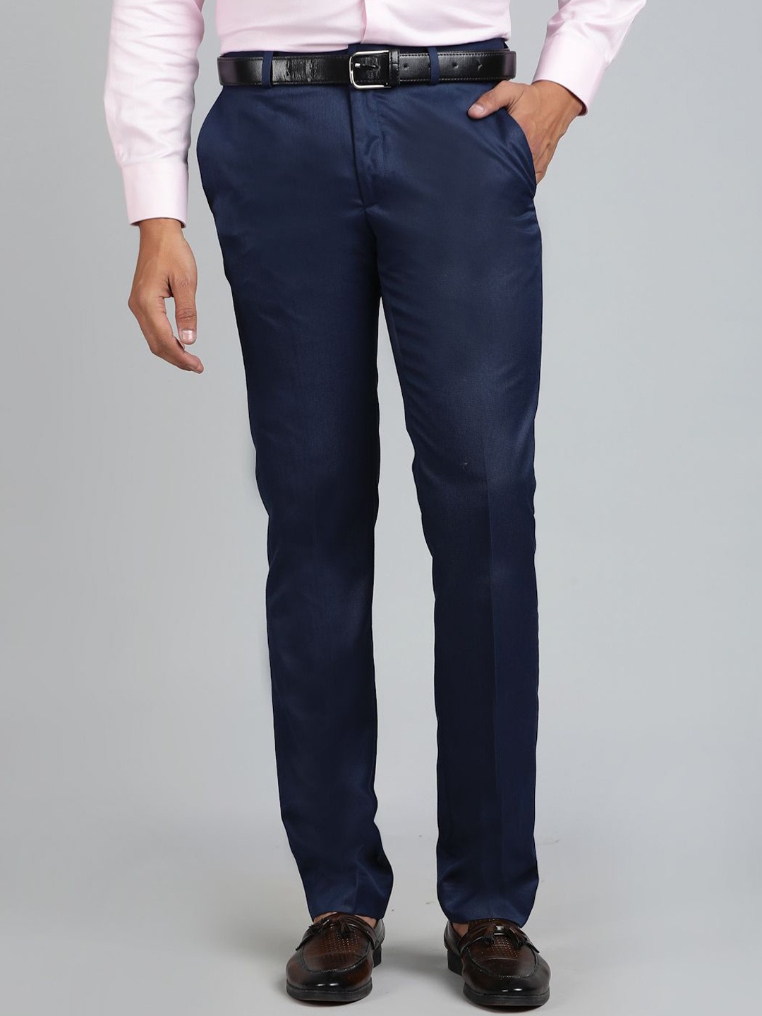 

Greenfibre Men Slim Fit Trousers, Blue