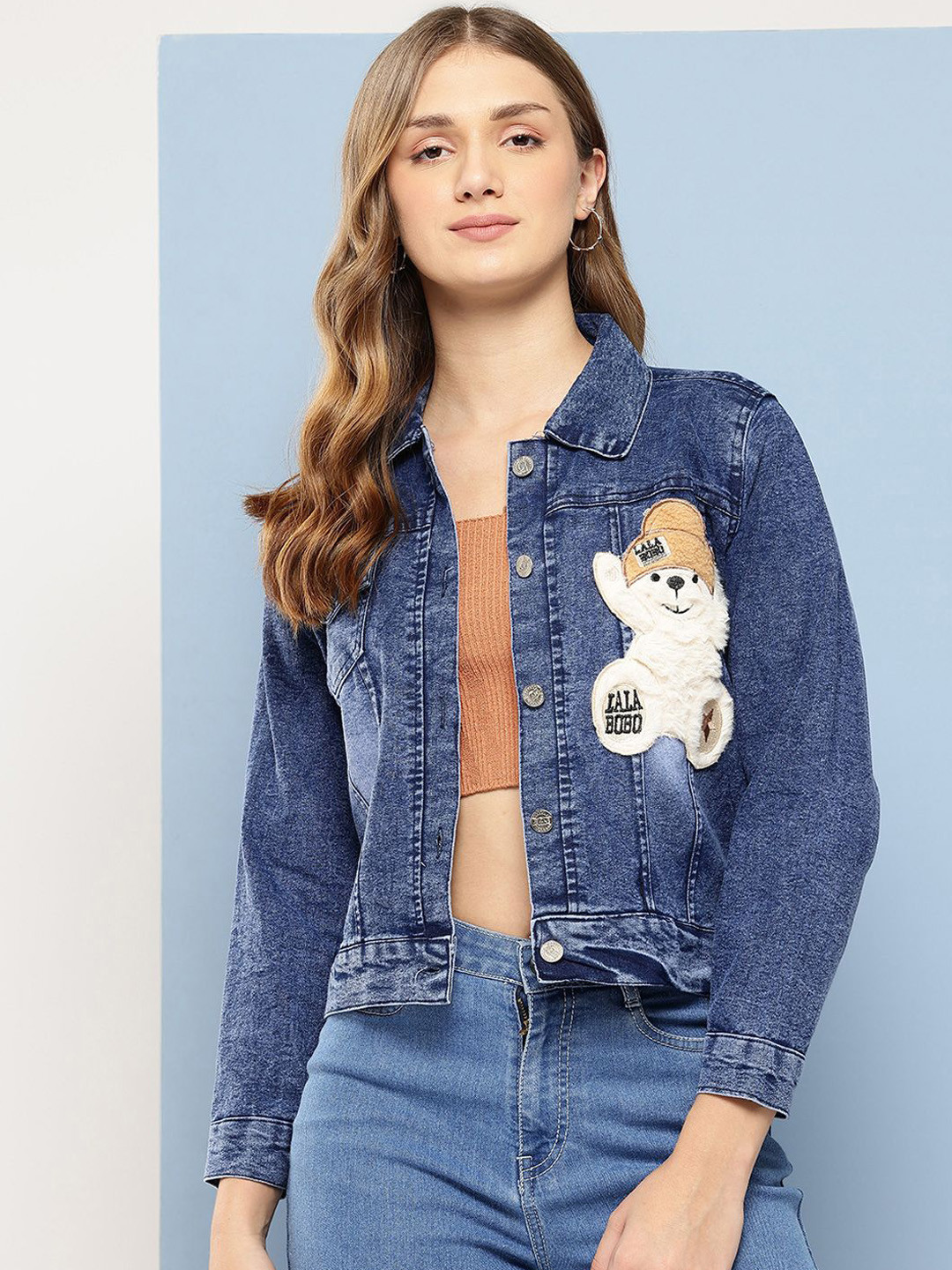 

The Roadster Lifestyle Co Self Design Denim Jacket, Navy blue