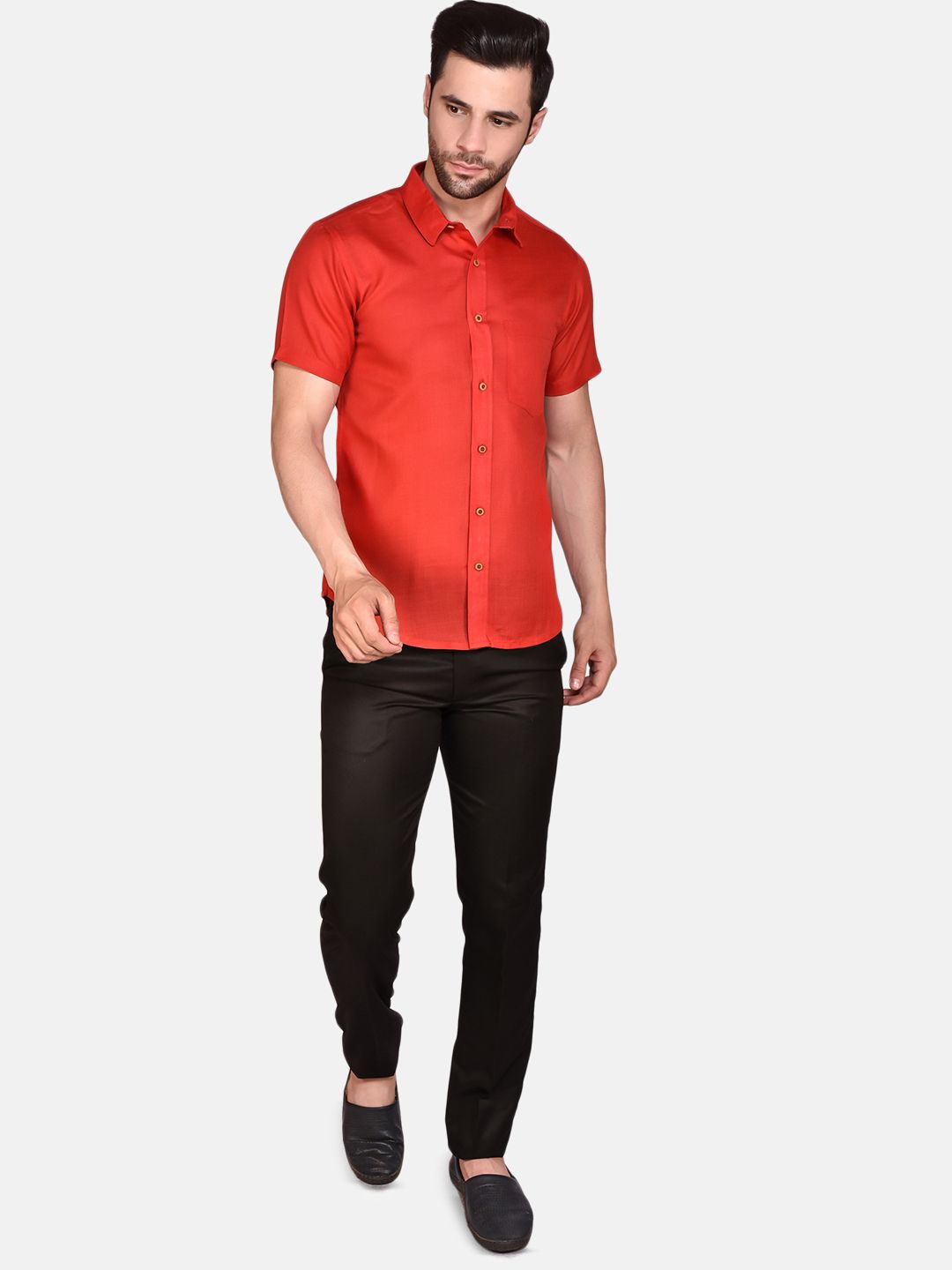 

PRINTINDIA Men Classic Opaque Casual Shirt, Red