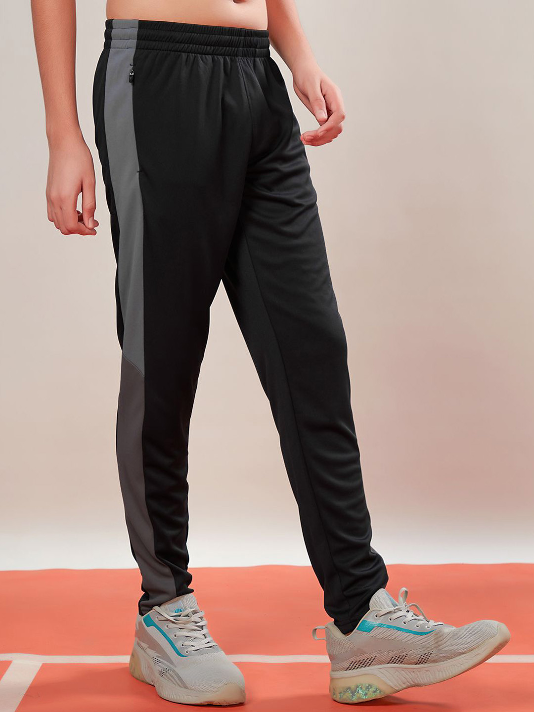 

Technosport Boys Slim-Fit Track Pants, Black