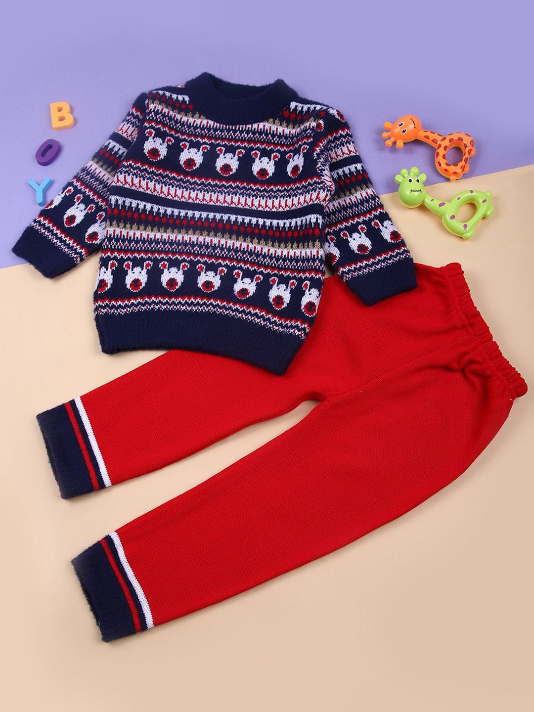 

V-Mart Boys Printed Pyjamas, Navy blue