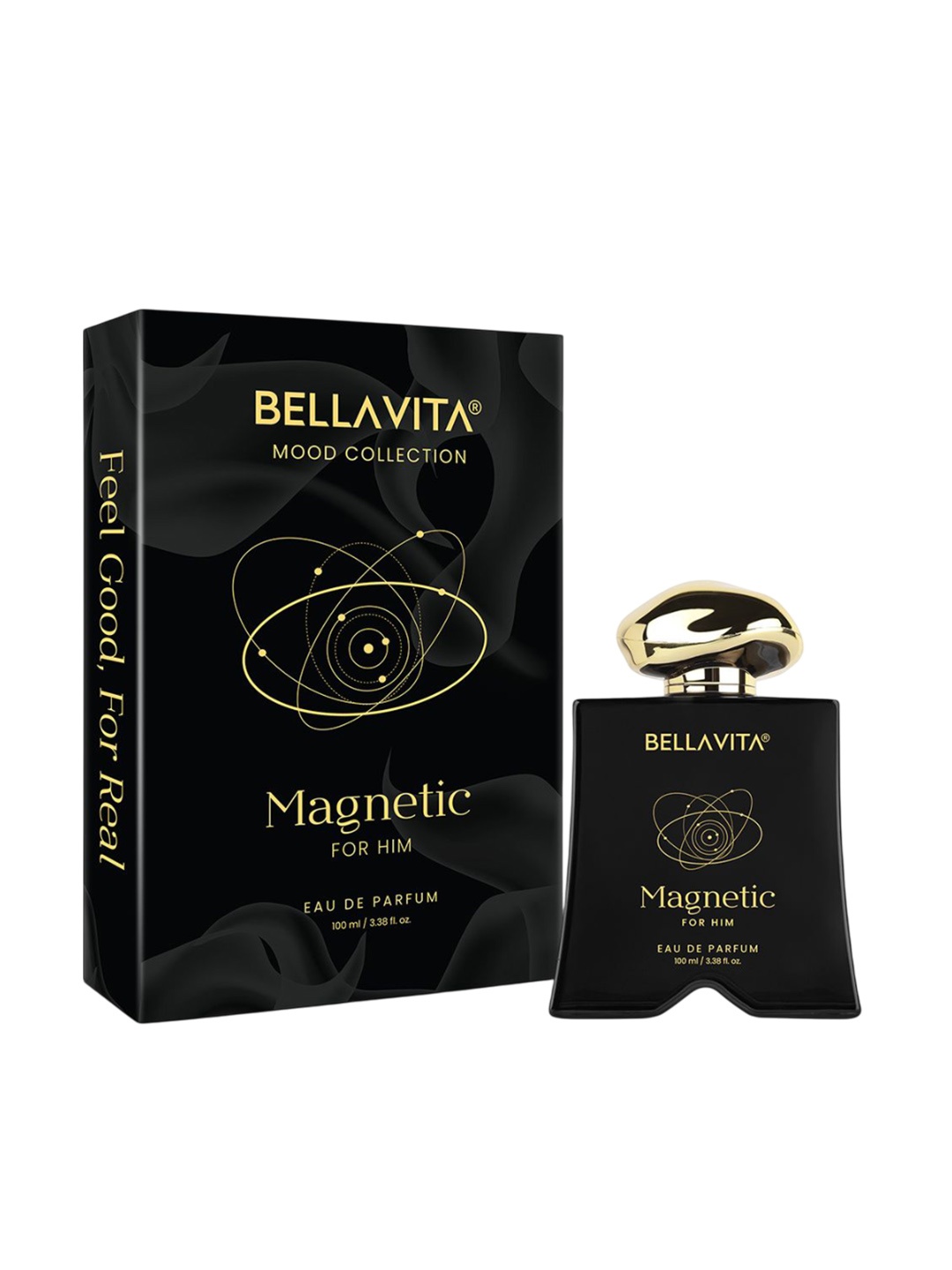

Bella Vita Organic Men Magnetic Long Lasting Eau De Parfum - 100 ml, Black