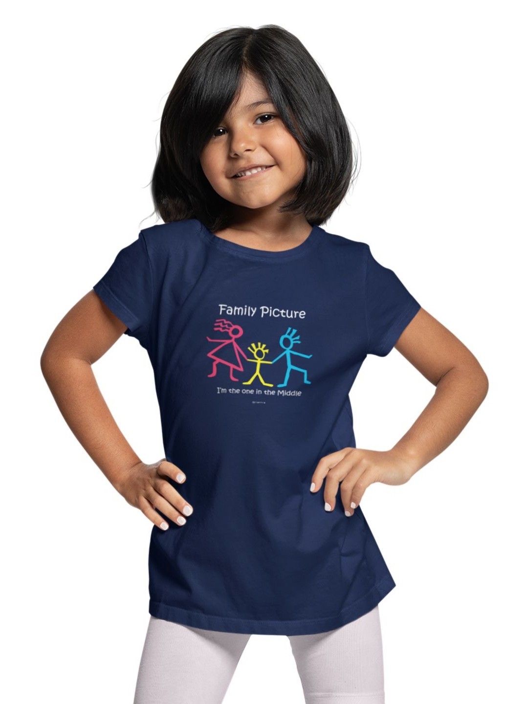

Tantra Kids Printed Applique T-shirt, Navy blue
