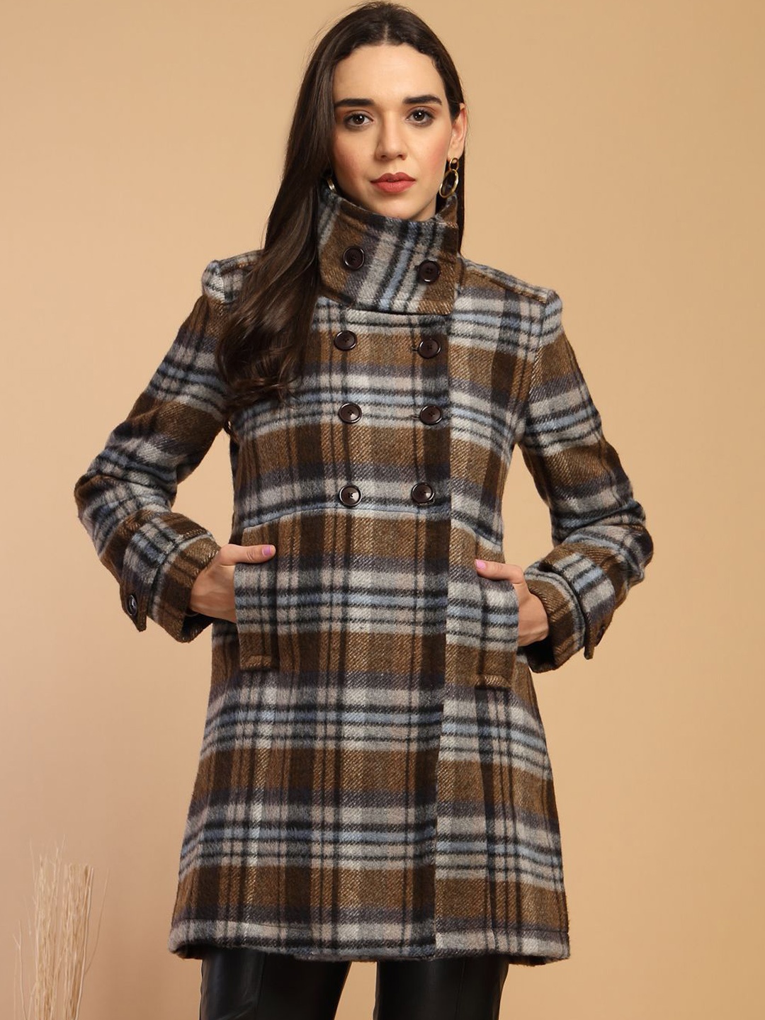 

Gipsy Long-Line Double-Breasted Overcoat, Brown