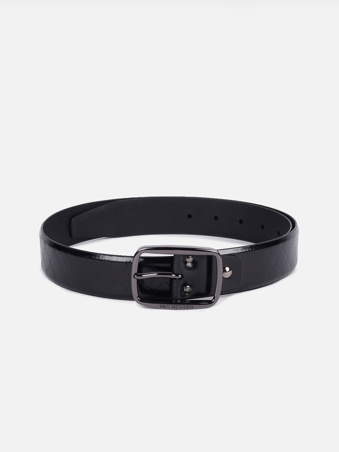 

Van Heusen Men Textured Leather Belt, Black