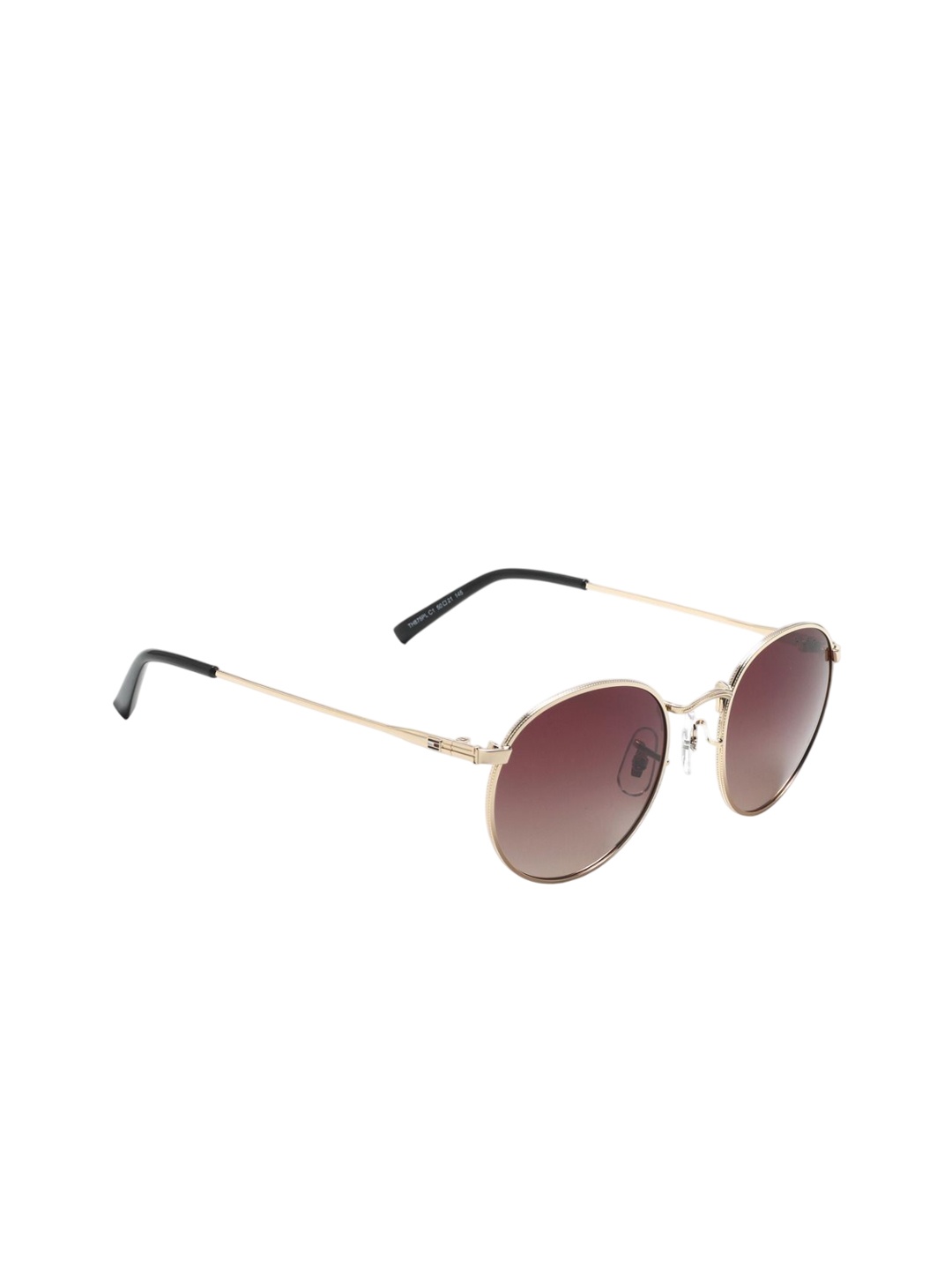 

Tommy Hilfiger Unisex Round Sunglasses with UV Protected Lens, Brown