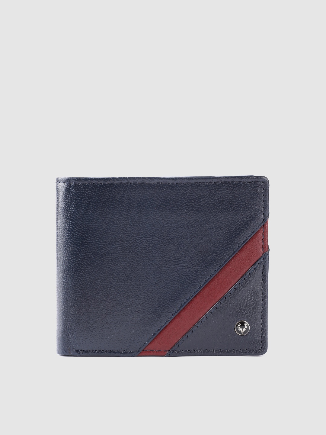 

Allen Solly Men Leather Two Fold Wallet, Navy blue