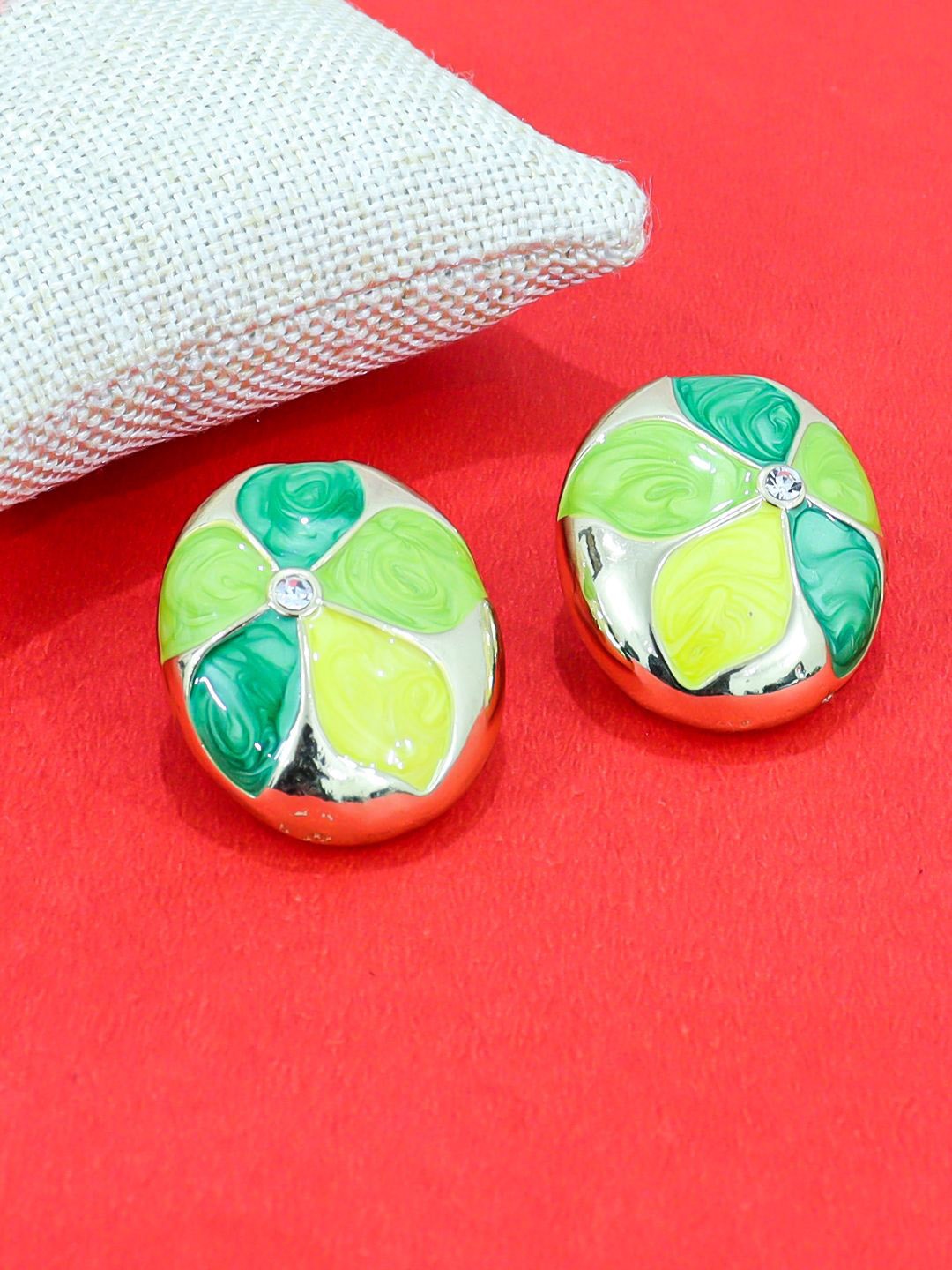 

VAGHBHATT Floral Studs Earrings, Multi