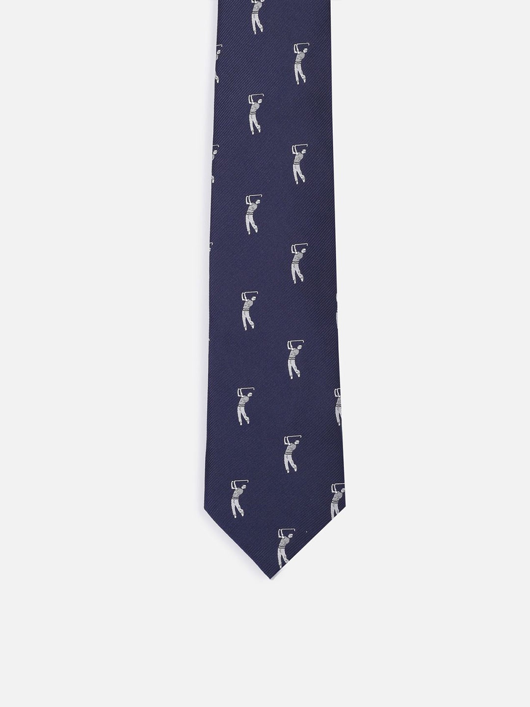 

Van Heusen Men Woven Design Ascot Tie, Navy blue