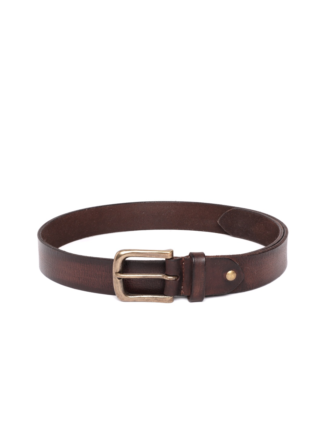 

ART N VINTAGE Men Textured Leather Belt, Brown
