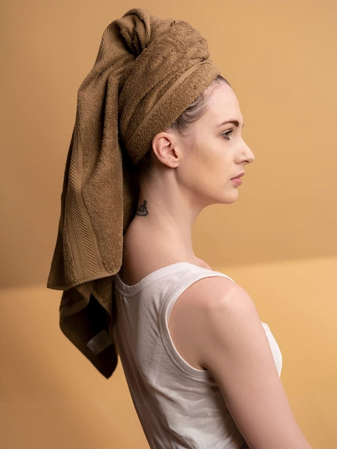 

Black gold Brown 2 Cotton 500 GSM Bath Towel