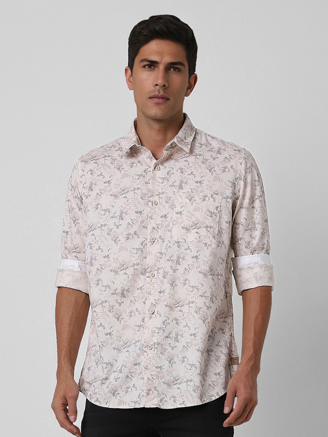

VAN HEUSEN DENIM LABS Men Slim Fit Floral Opaque Printed Casual Shirt, White