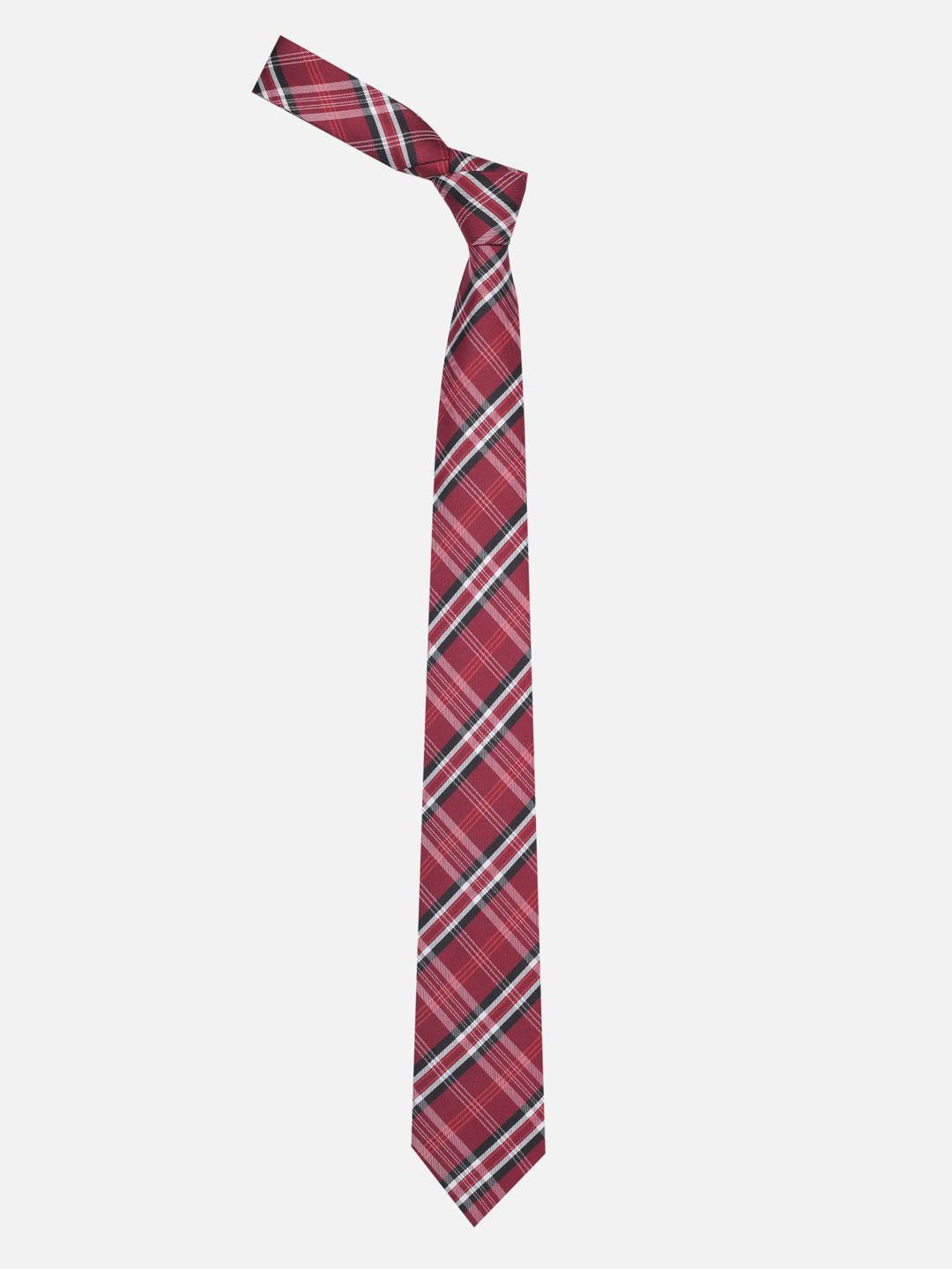 

Van Heusen Men Checked Ascot Tie, Red